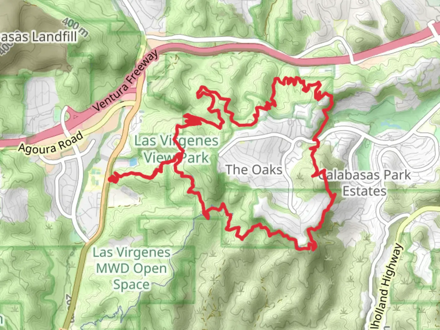 An image depicting the trail Bark Park - New Millennium Loop Trail and its surrounding area.