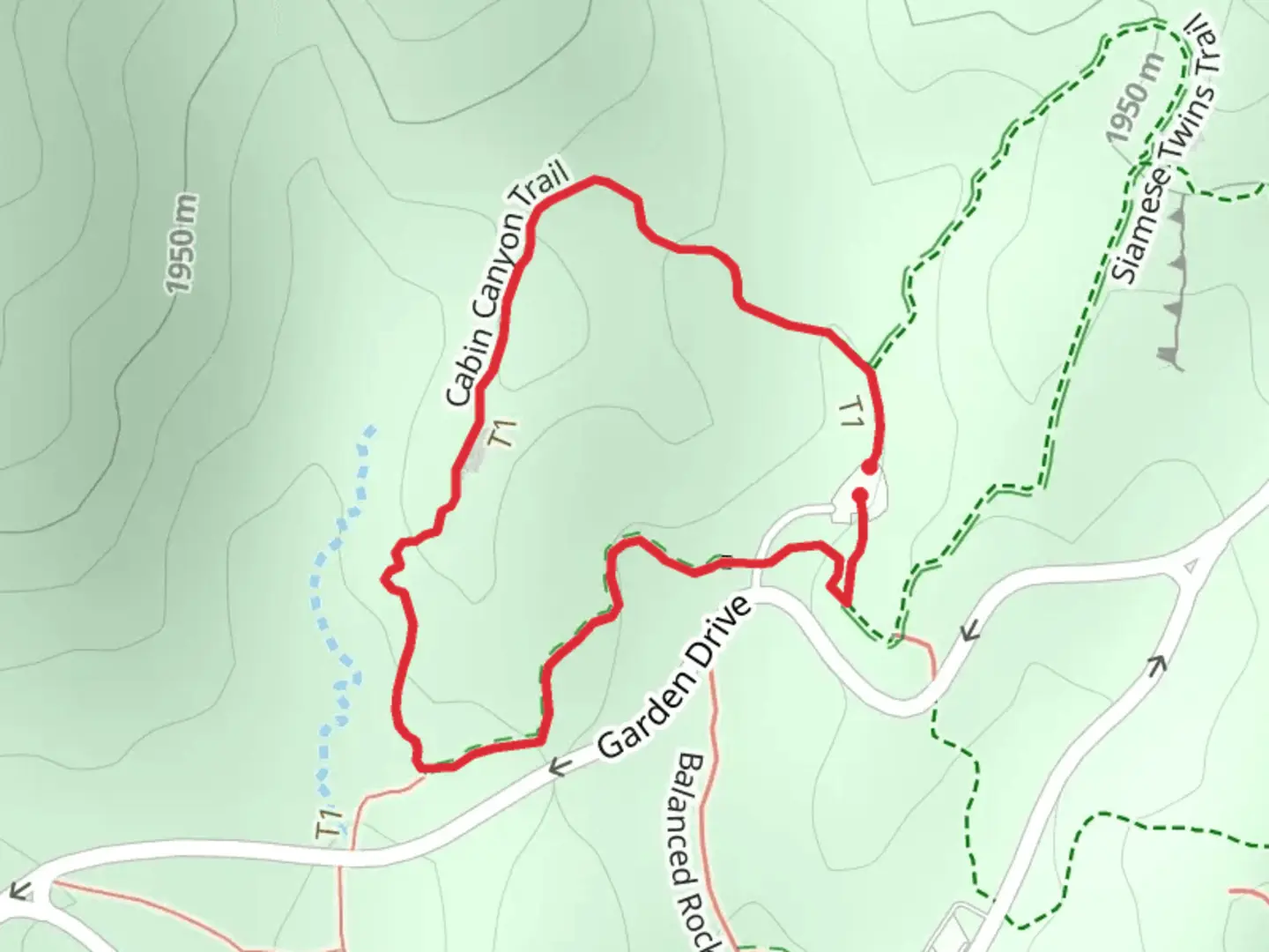 An image depicting the trail Garden of the Gods Loop and its surrounding area.