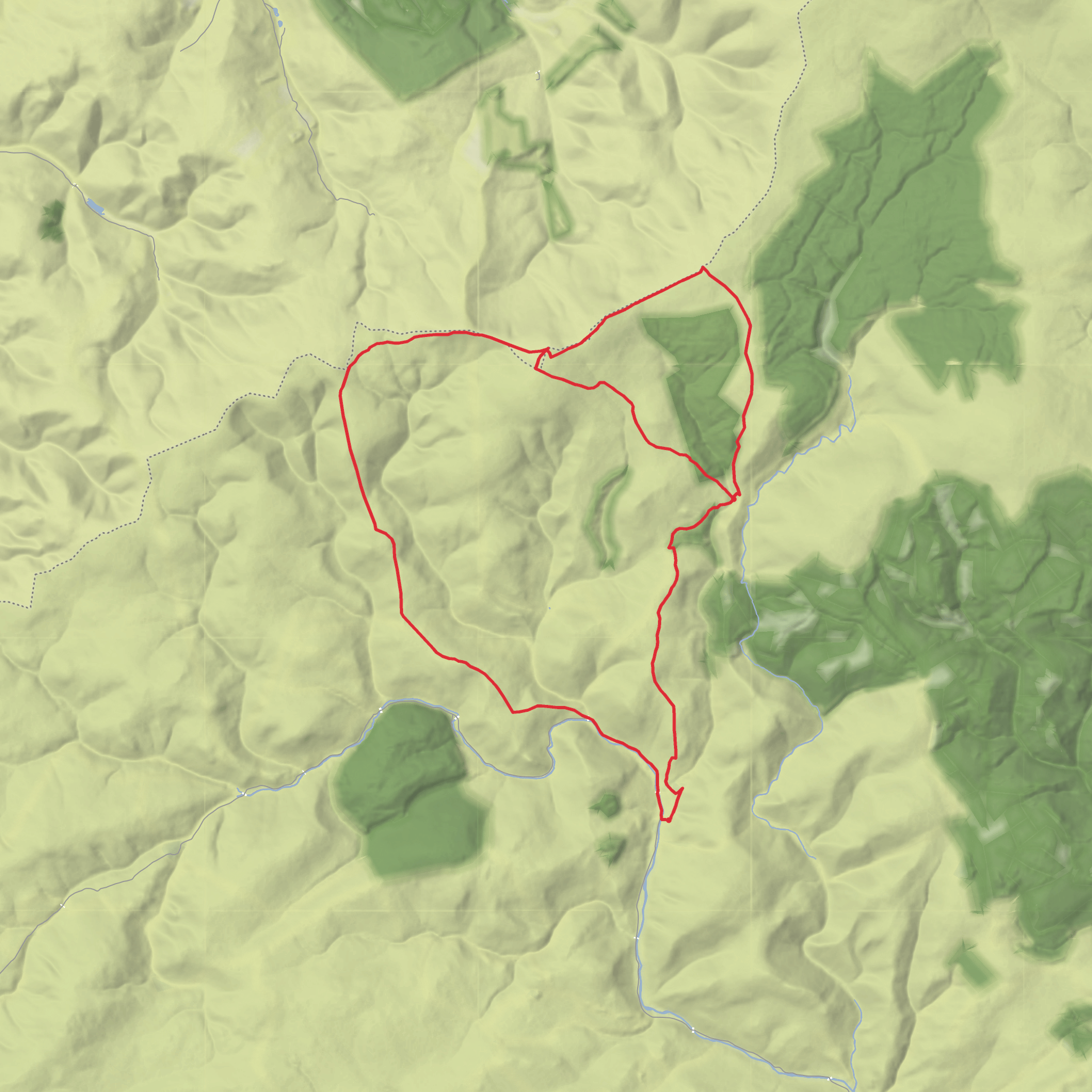 Swineside Law, Russell's Cairn and Windy Gyle Loop mobile static map