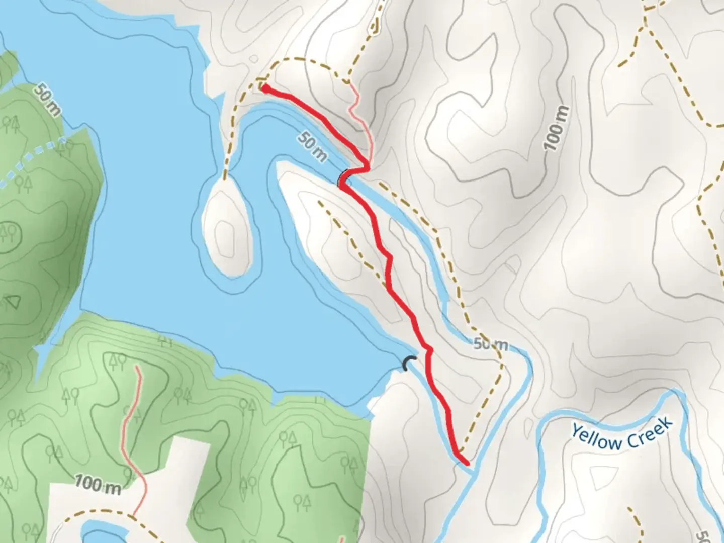 An image depicting the trail Lake Harris Shore Walk and its surrounding area.