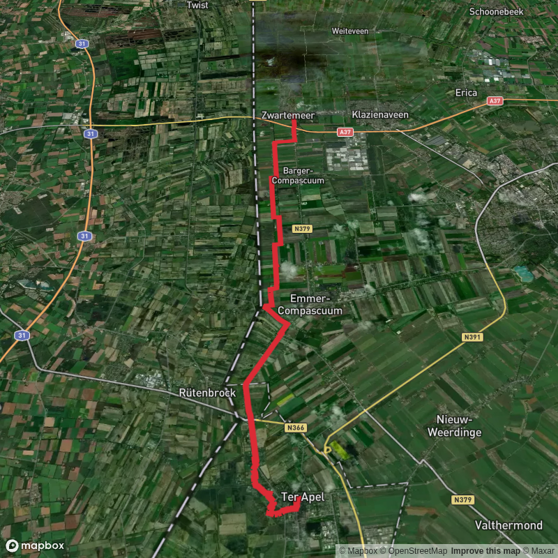 Ter Apel to Zwartemeer via Limiet Weg - Oost