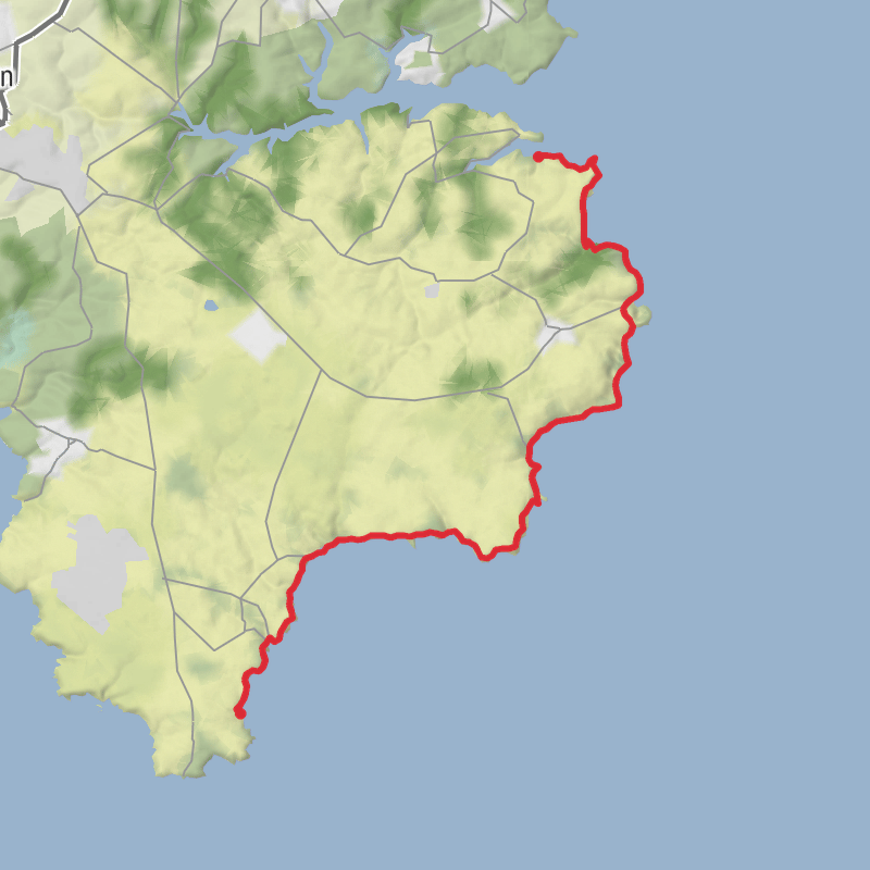 A map preview of the recording Cornwall Navigate.