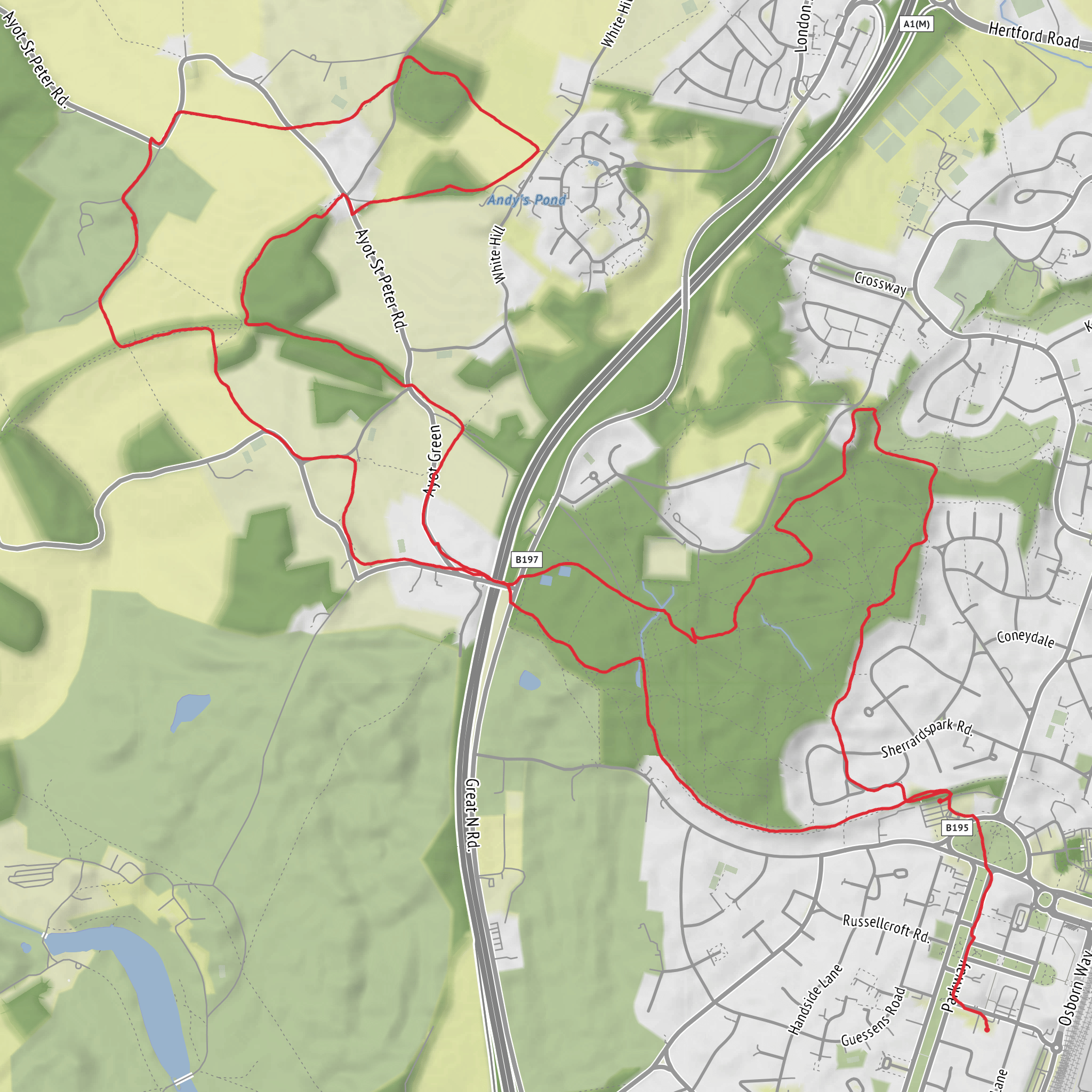 Welwyn Garden Loop mobile static map