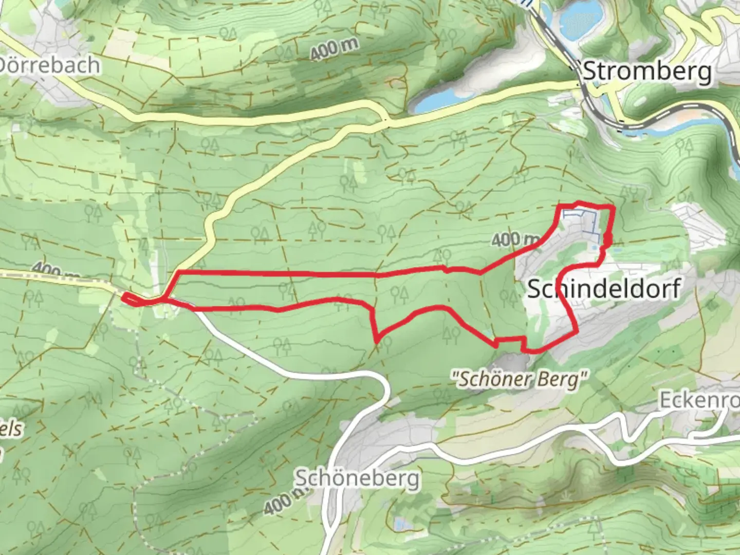 An image depicting the trail Rundweg Neupfalz and Kleine Runde and its surrounding area.