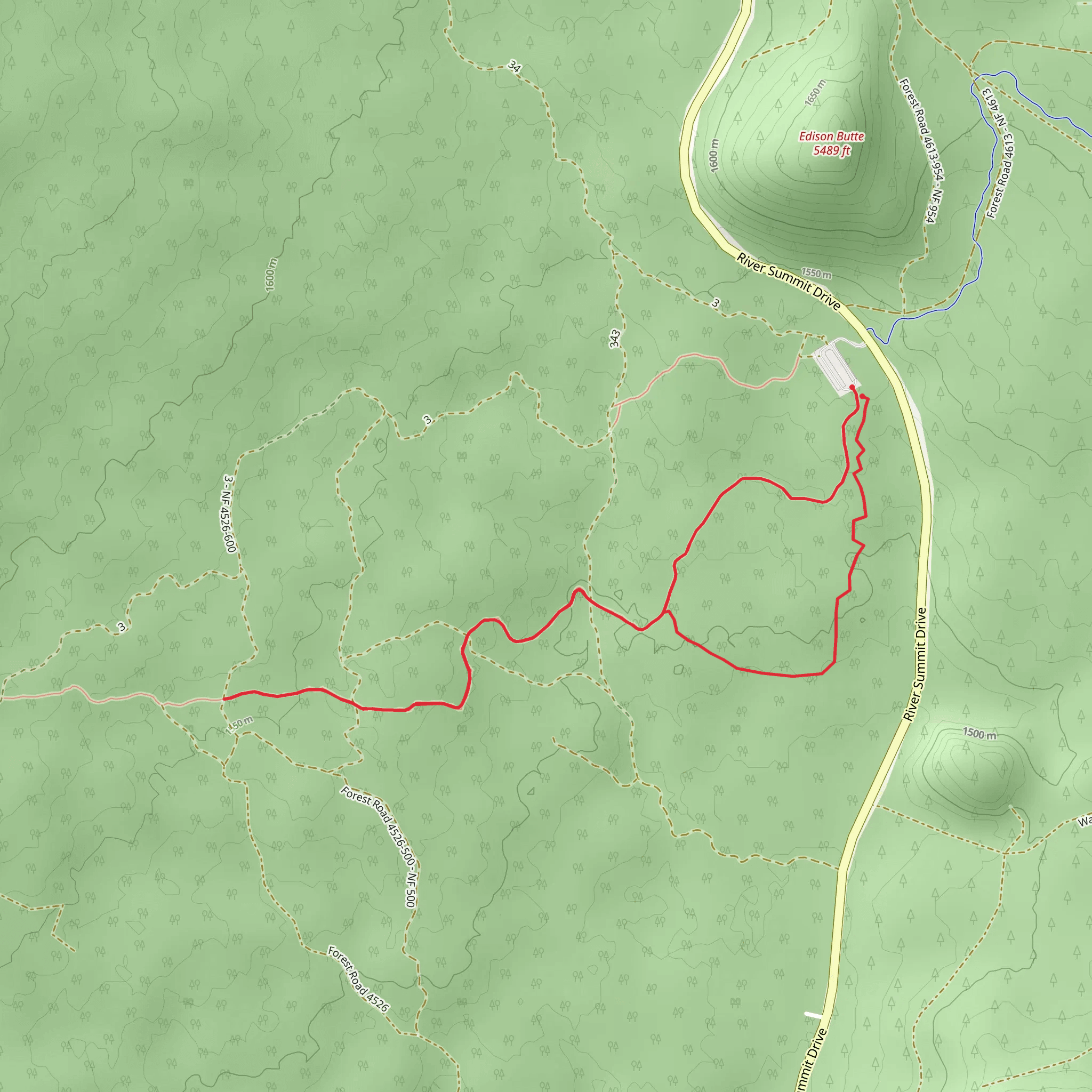 Edison-Lava Trail Loop mobile static map