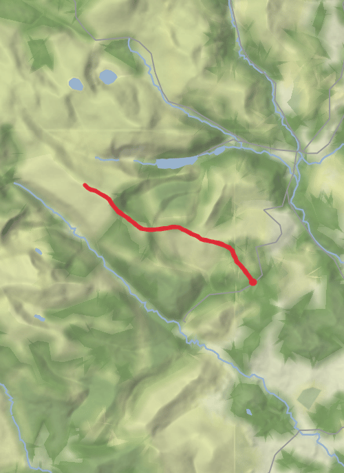Hike on 3 Cross Pass to Corrig mobile static map