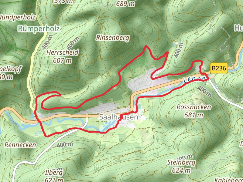 Saalhauser Rundwanderweg and Rennackenweg