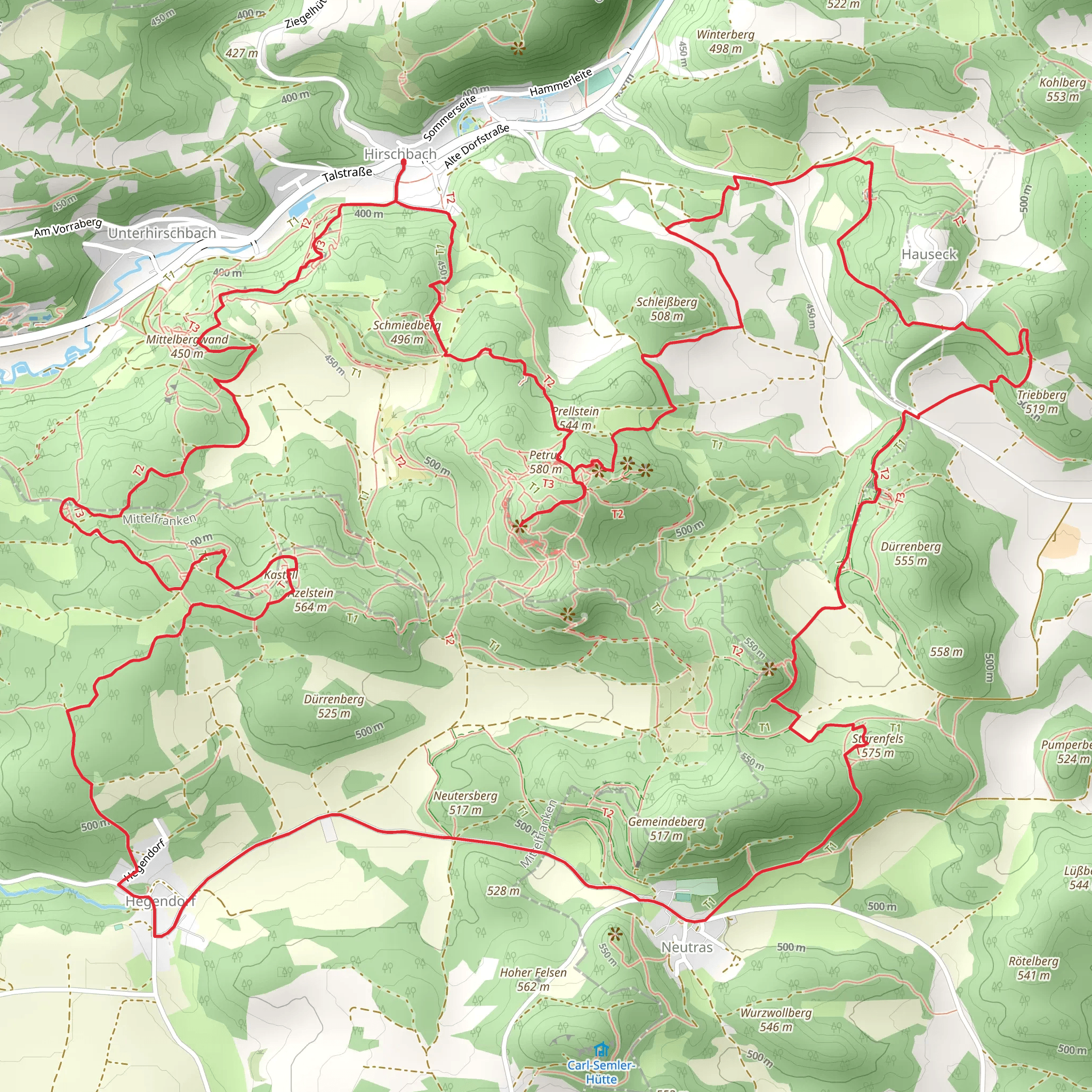 HIrschbach to Rutschn and Azelstein Loop mobile static map