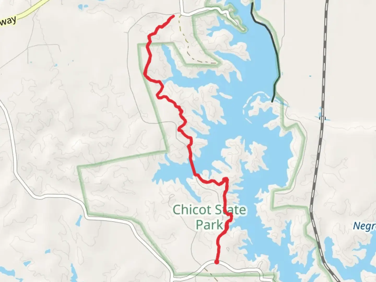 An image depicting the trail South to North Landing Trail and its surrounding area.