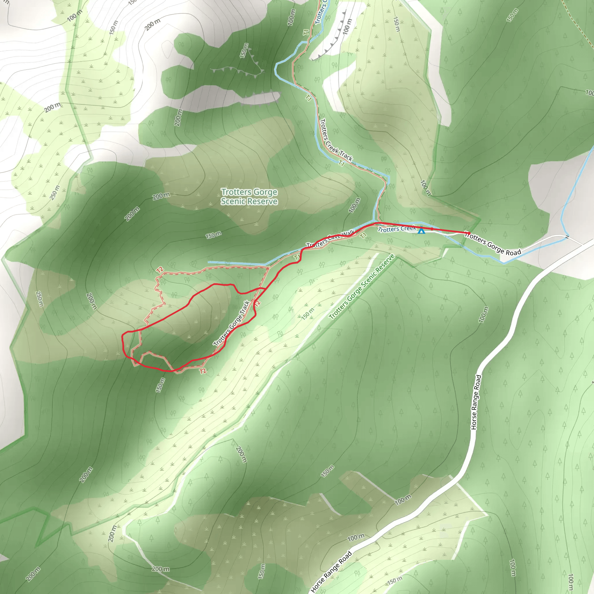 Trotters Gorge Track mobile static map