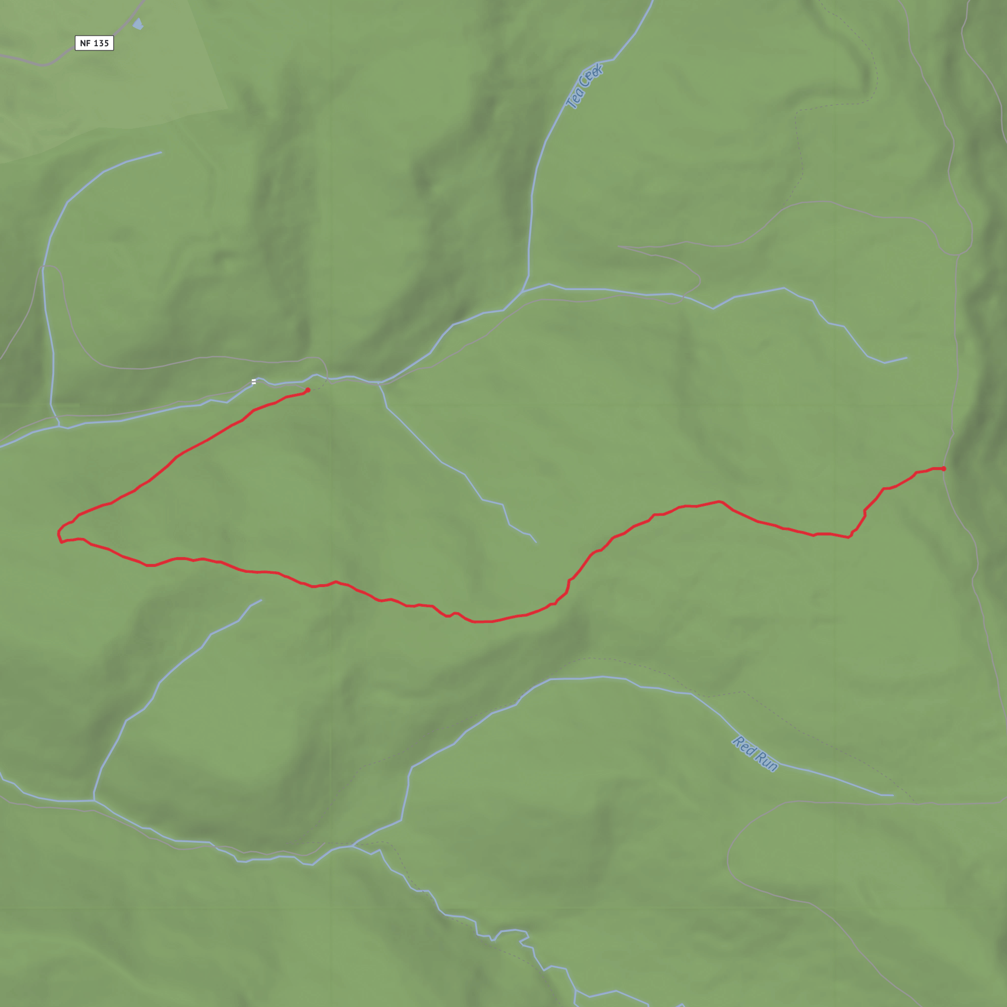 Bear Den Ridge Trail mobile static map