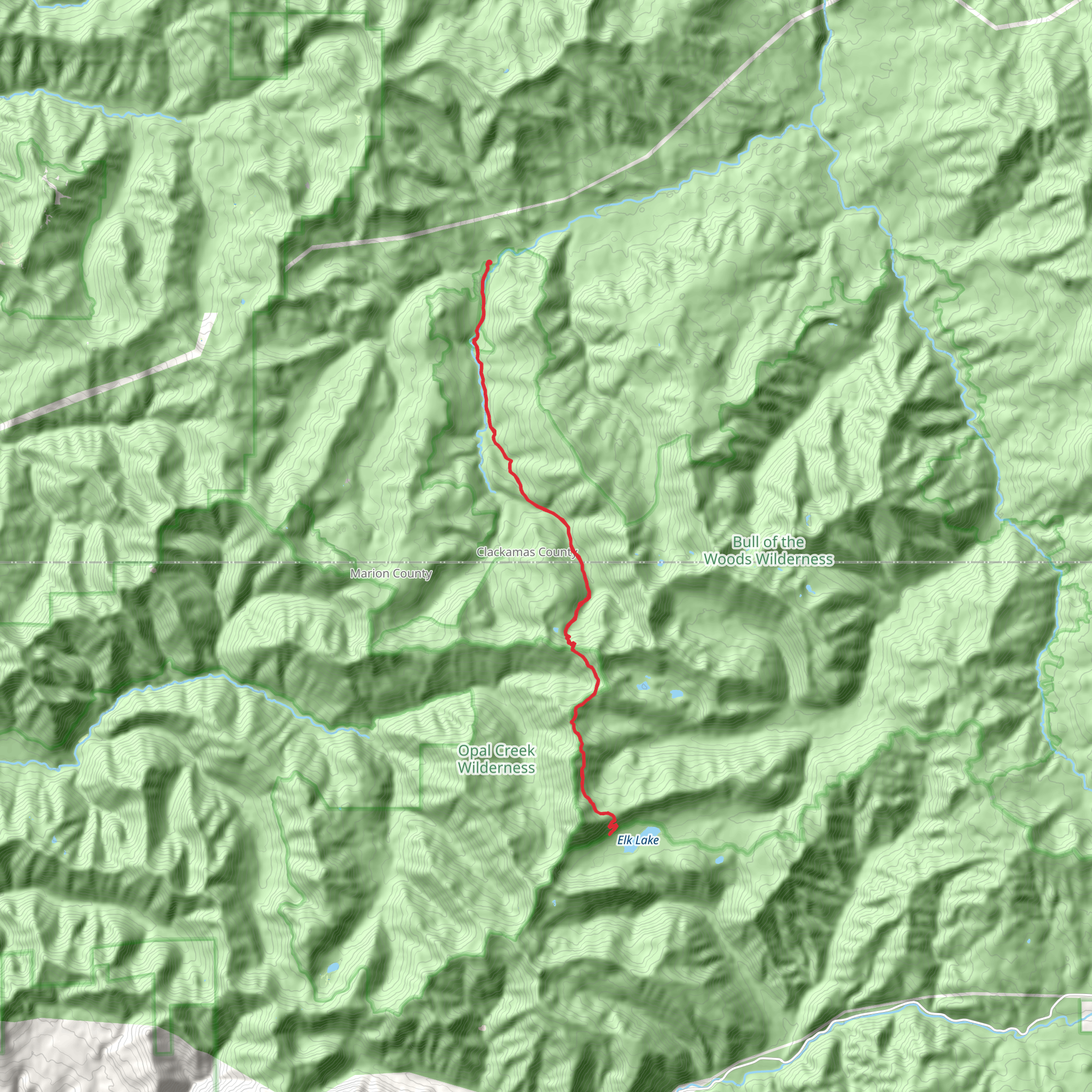 Bagby Trail mobile static map