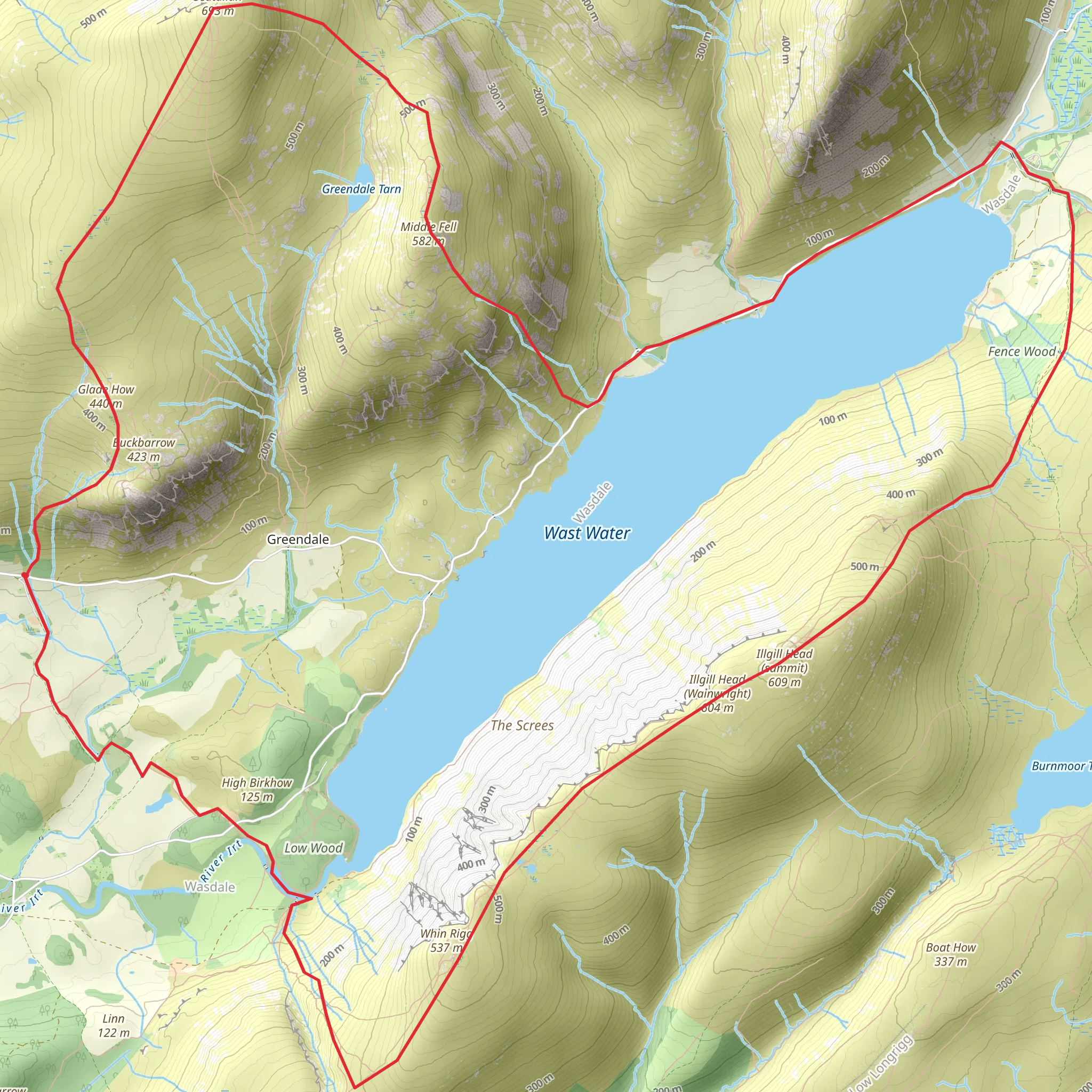 A High Level Tour of Wast Water mobile static map