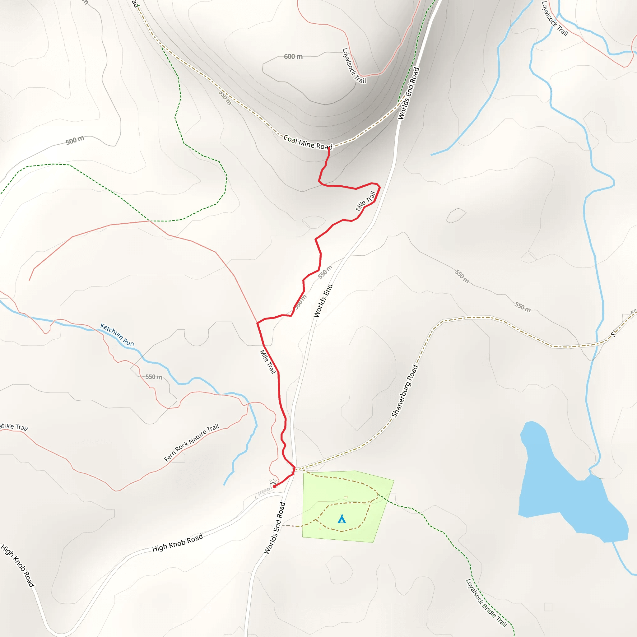 Mile Trail mobile static map