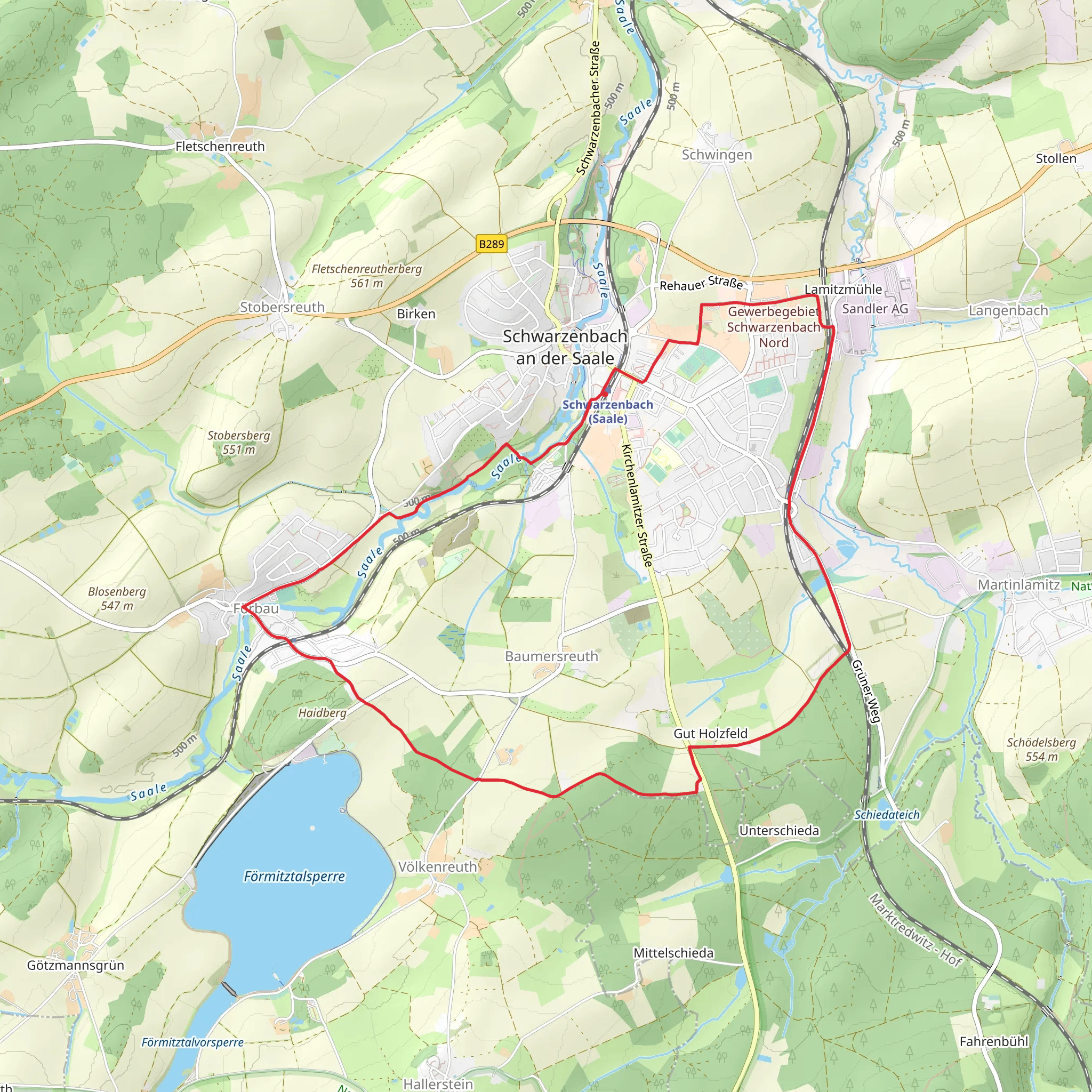 Kornbergblick und Foermitzsee Loop mobile static map