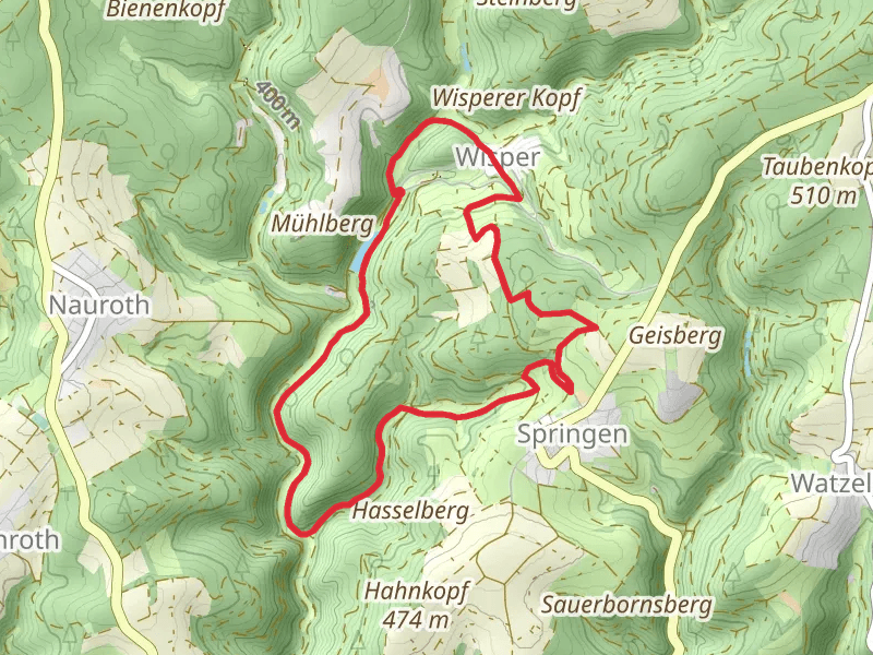 WisperSee and Wisperer Heide and Roderkopf Loop via Wisper Gefluster