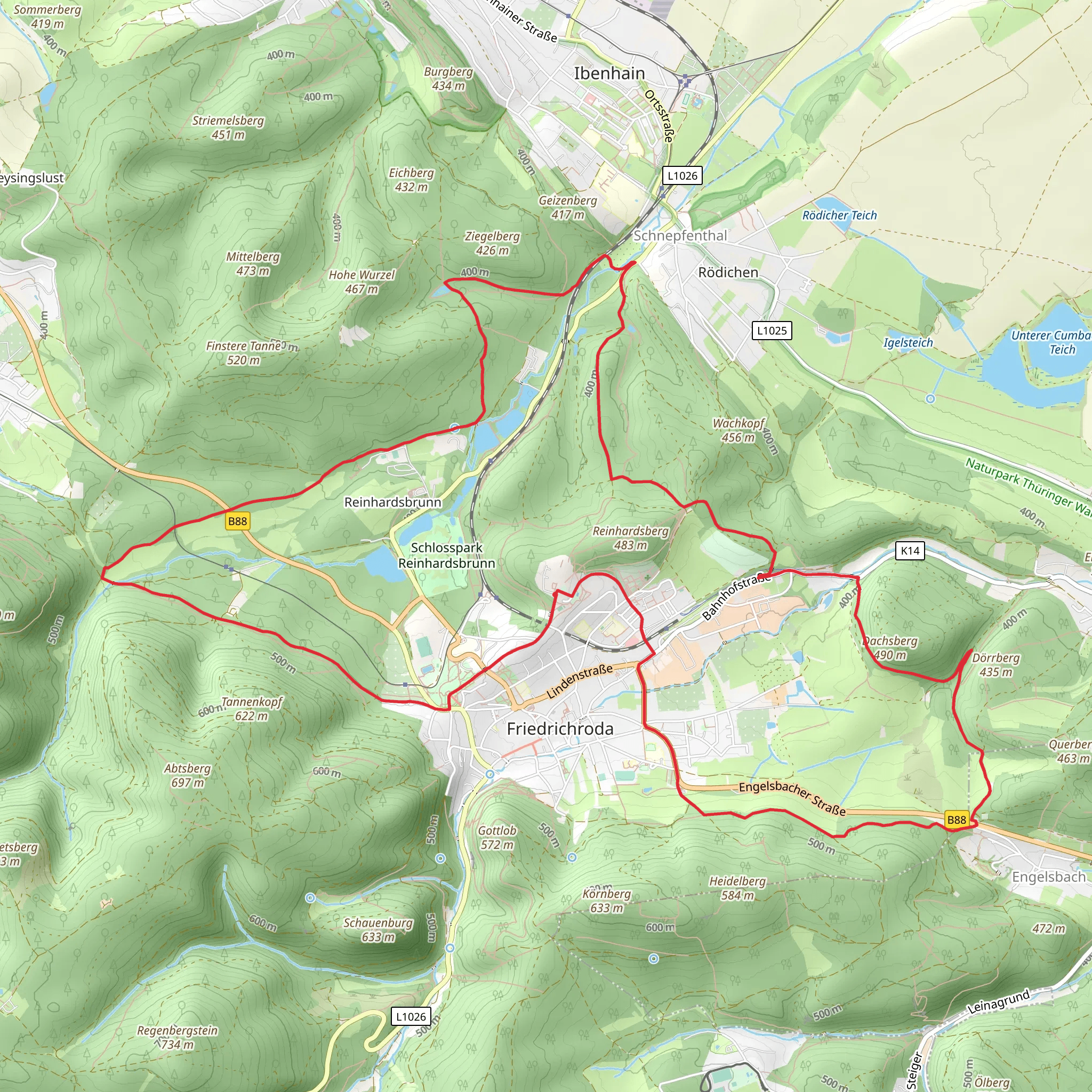 Friedrichroda Loop mobile static map