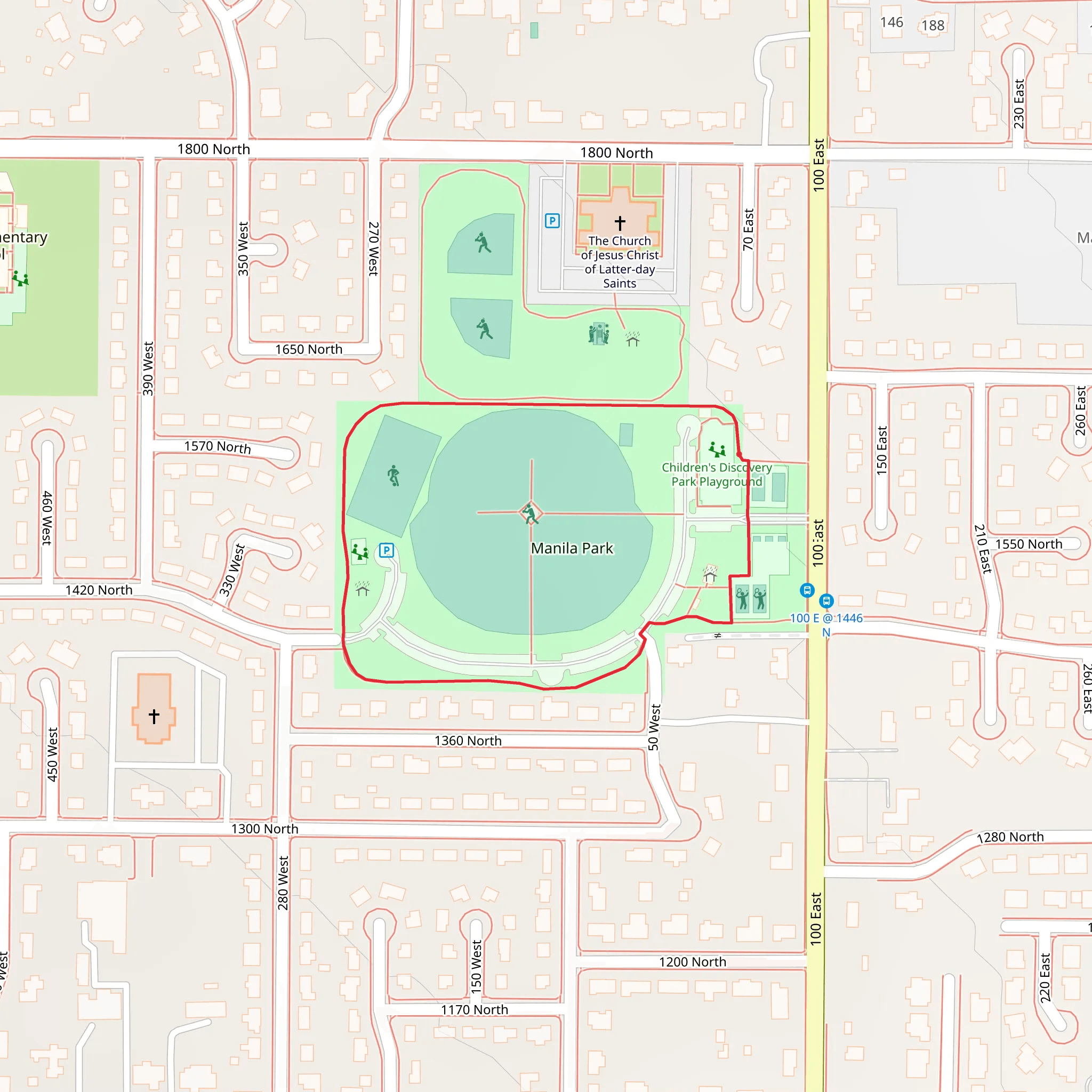 Manila Park Loop mobile static map