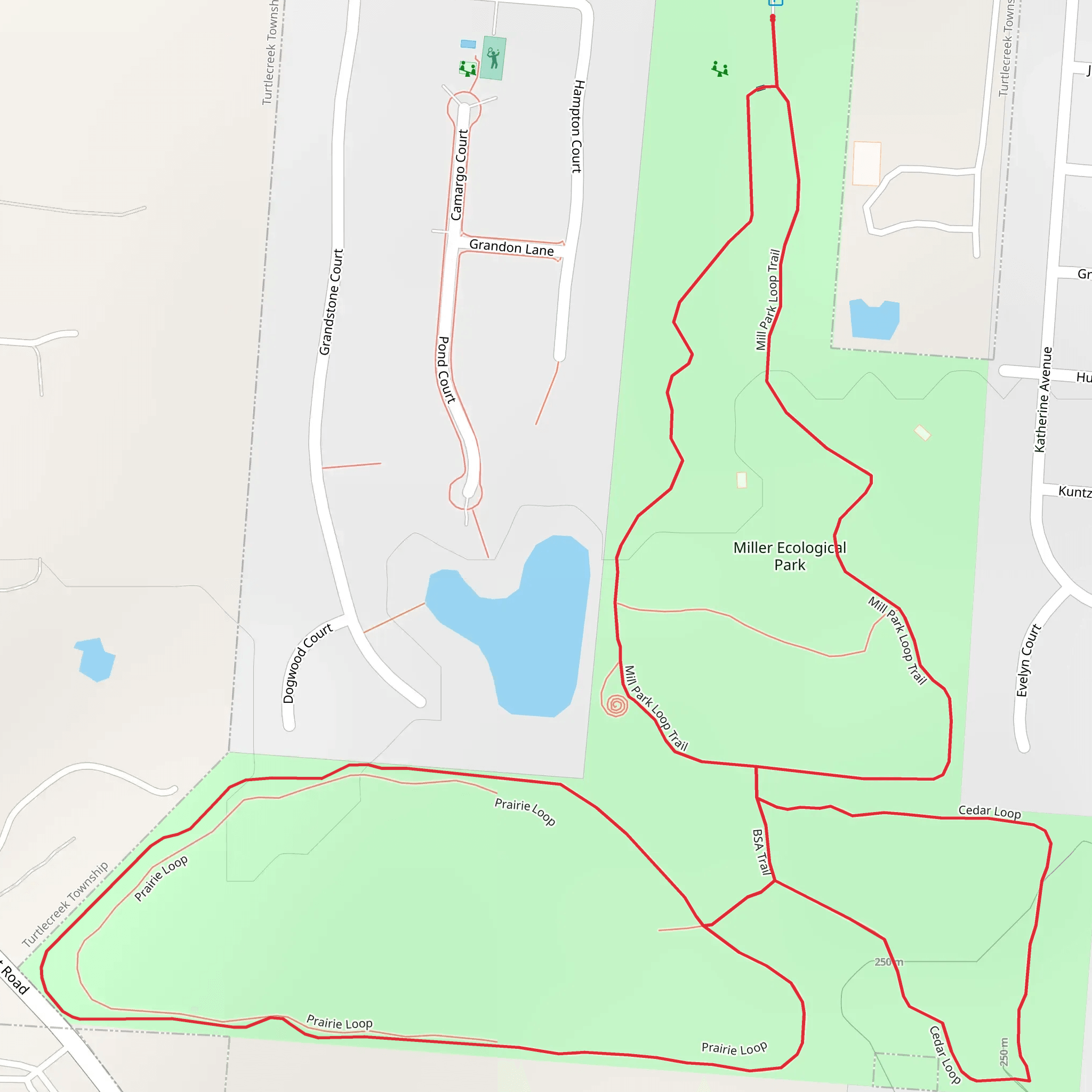 Miller Park Loop mobile static map