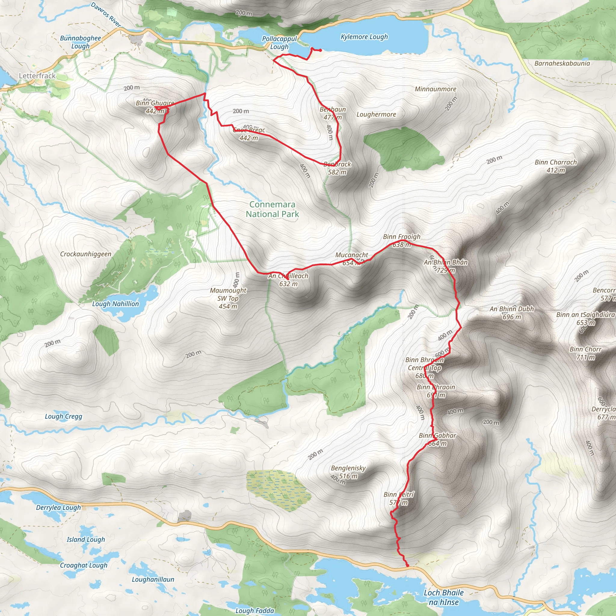 Advanced Plus - 12 Bens Kylemore mobile static map