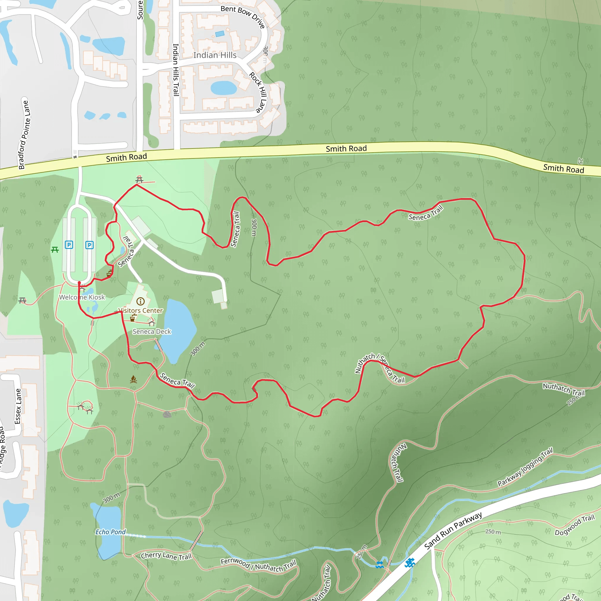 Seneca Loop Trail mobile static map