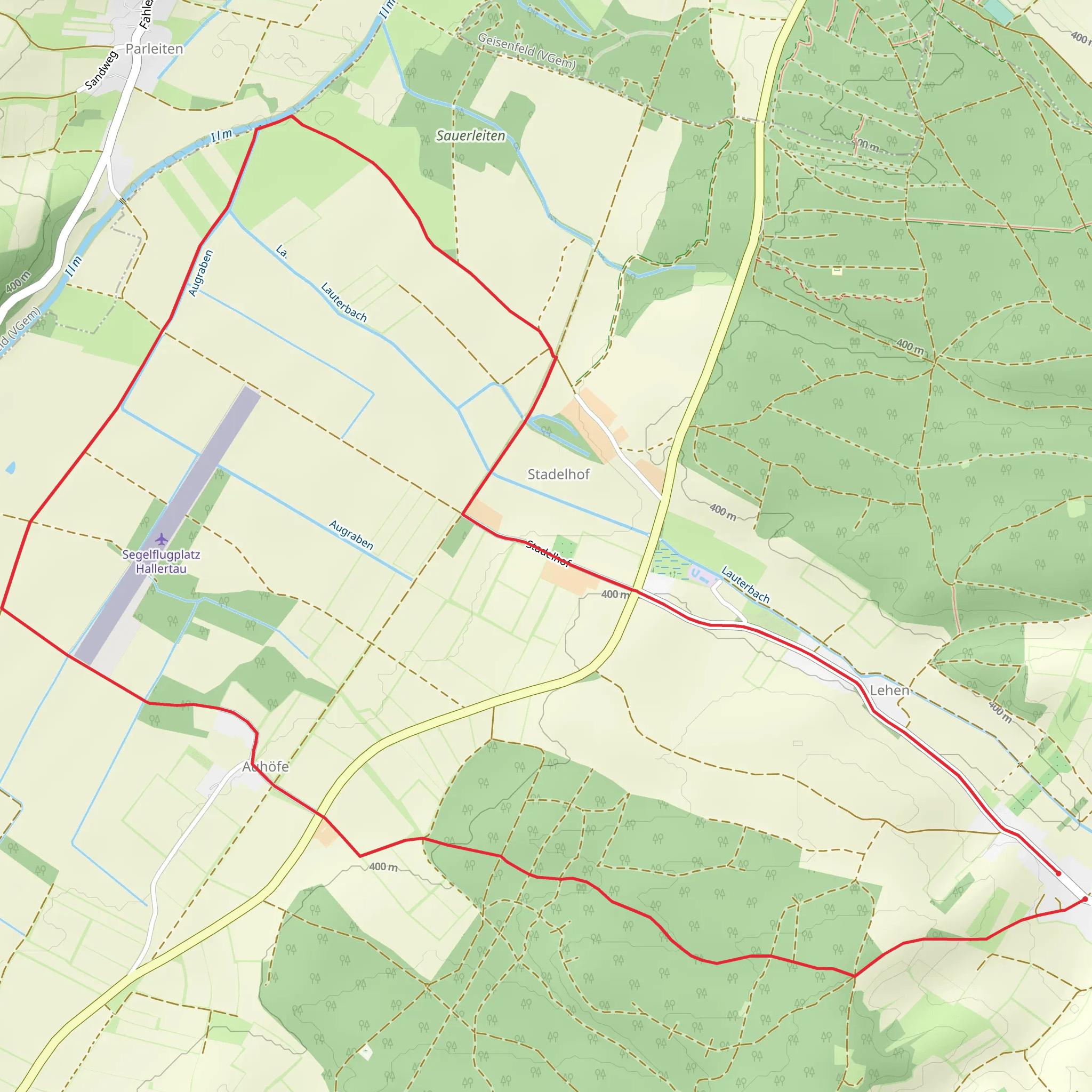 Wanderweg 93 and 94 mobile static map