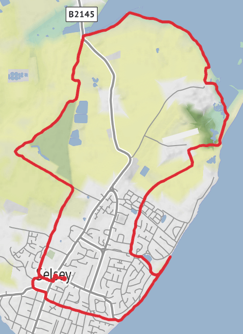 Hike on Selsey and Pagham Harbour mobile static map