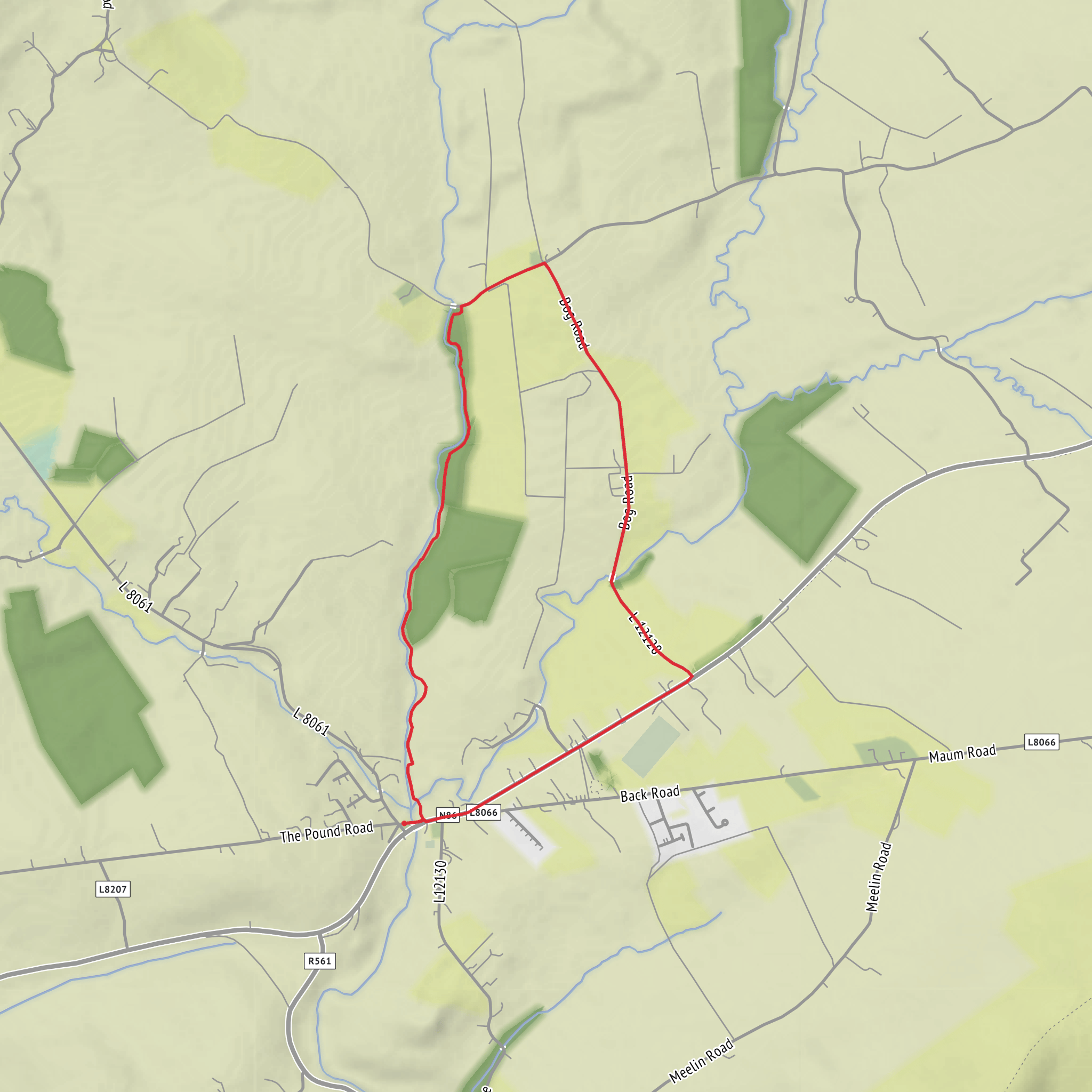 Annascaul River Walk mobile static map