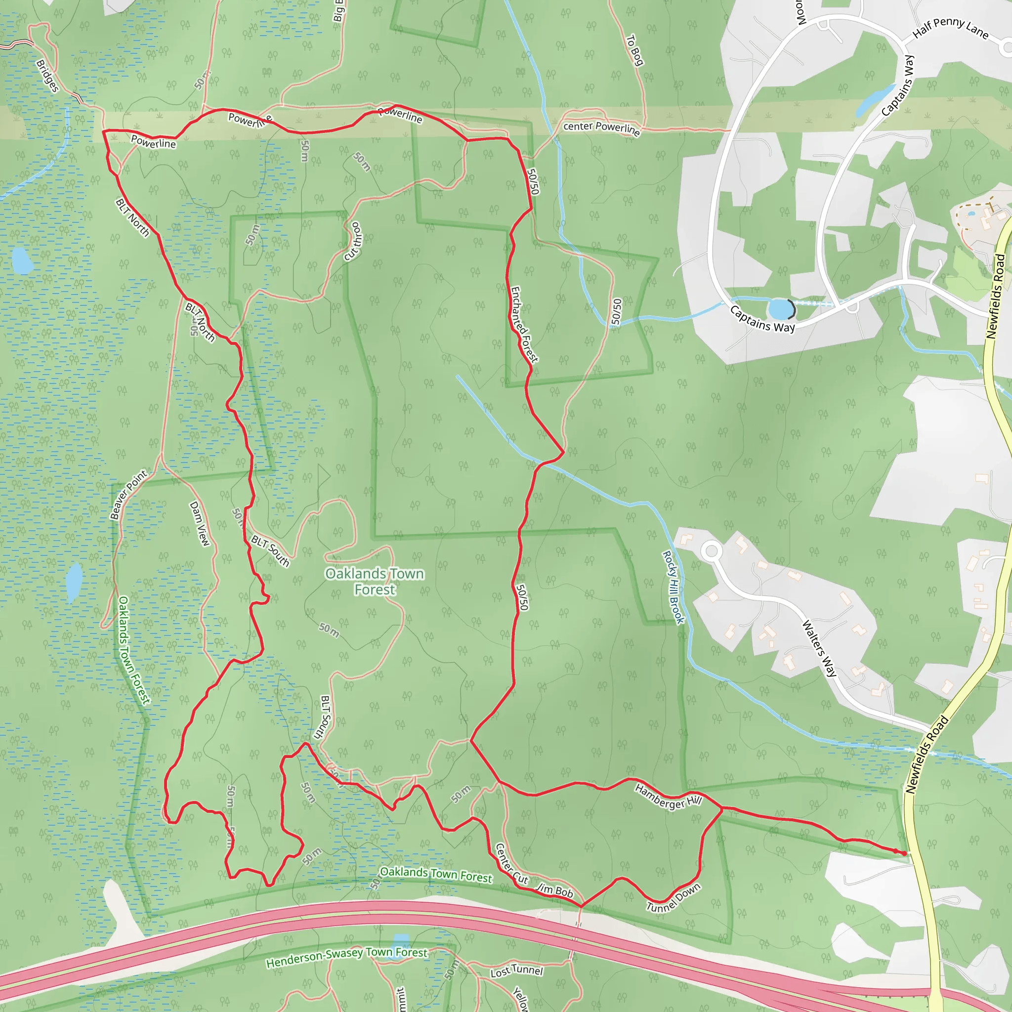 Rocky Hill Brook - Red Loop mobile static map