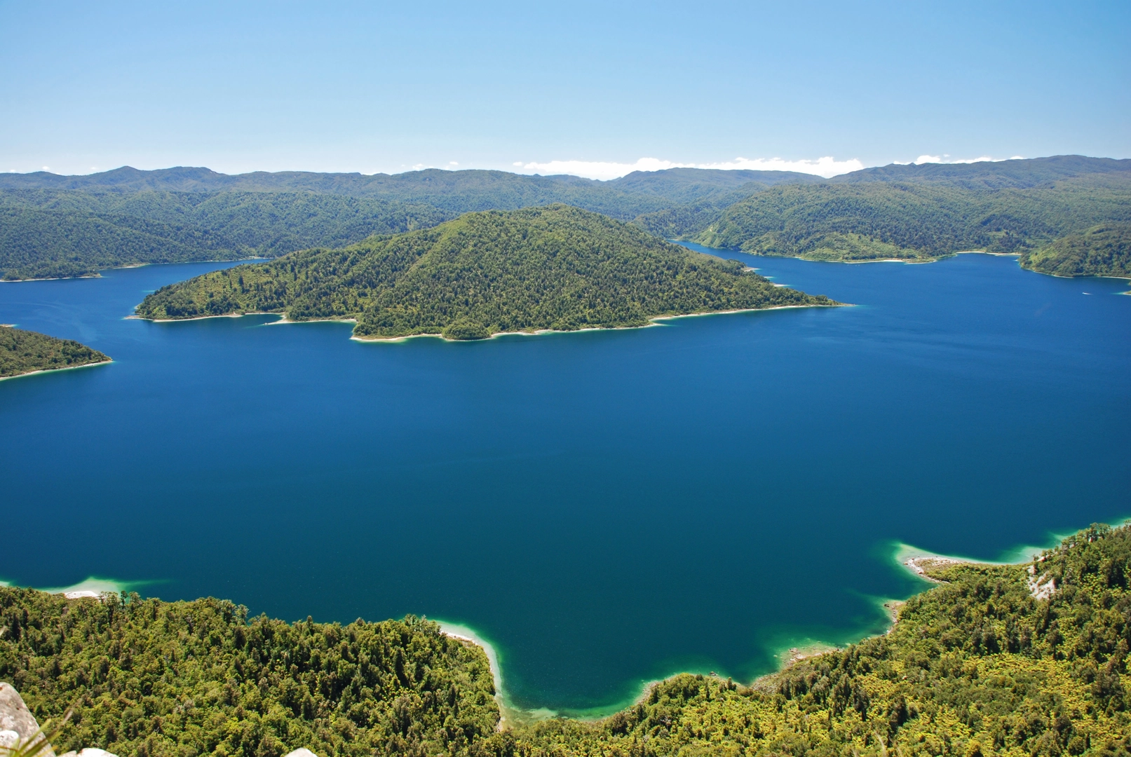 An image depicting the trail Lake Waikaremoana - Panekire Bluffs and its surrounding area.