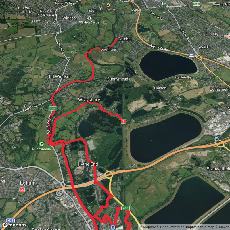 Wraysbury to Datchet via Holm Island and Magna Carta Island