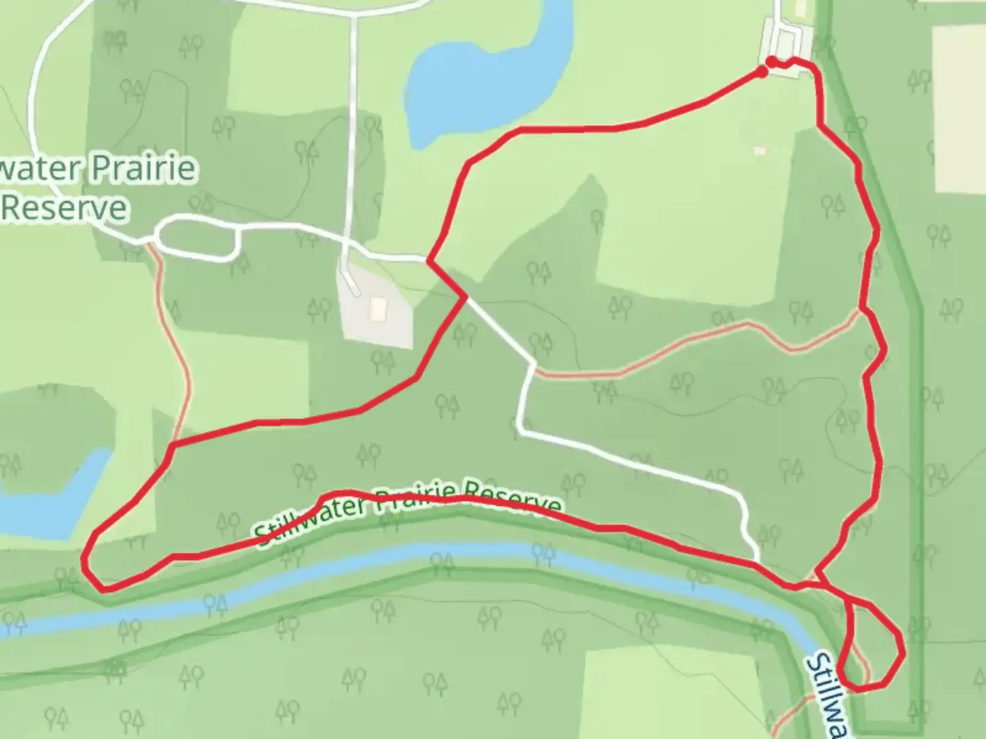 An image depicting the trail Stillwater River Loop and its surrounding area.