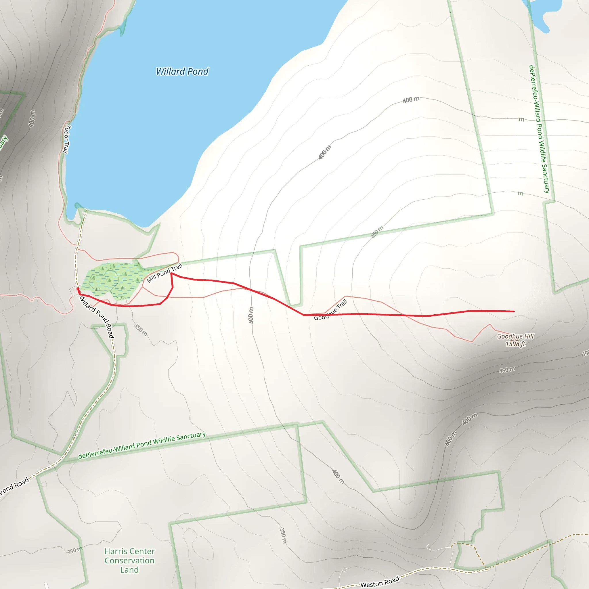 Goodhue Hill Trail mobile static map