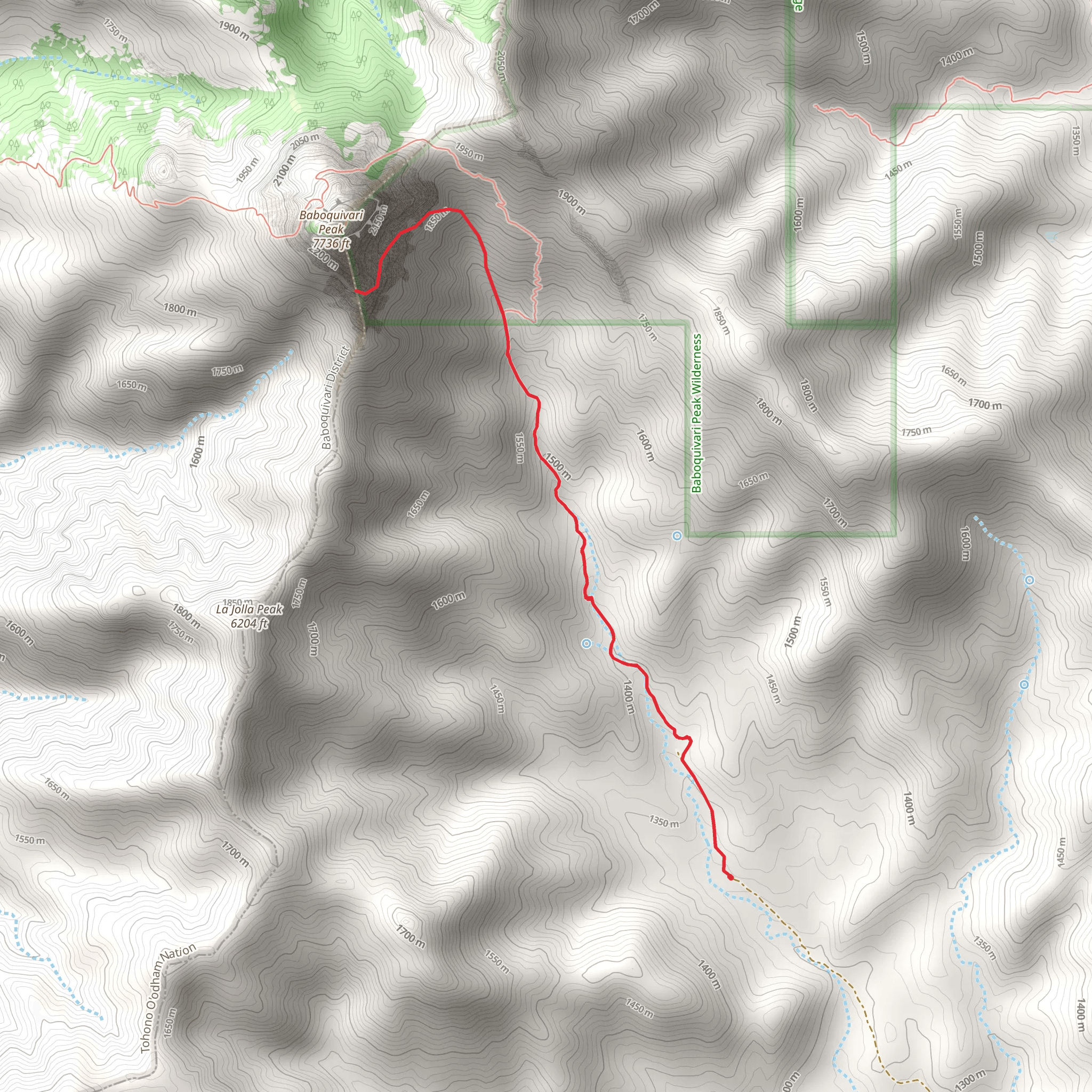 Thomas Canyon Wash mobile static map