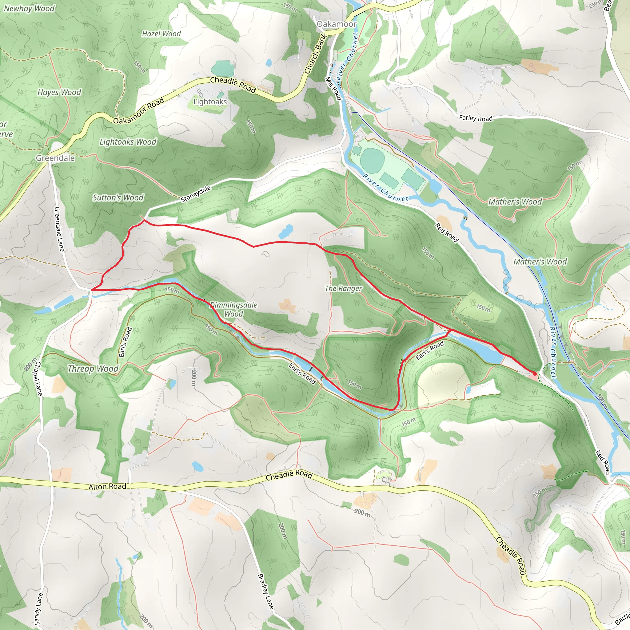 Dimmingsdale Loop mobile static map