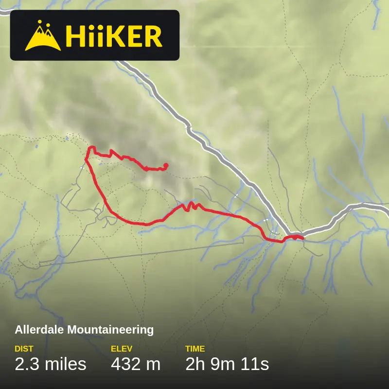 A map preview of the recording Allerdale Mountaineering.