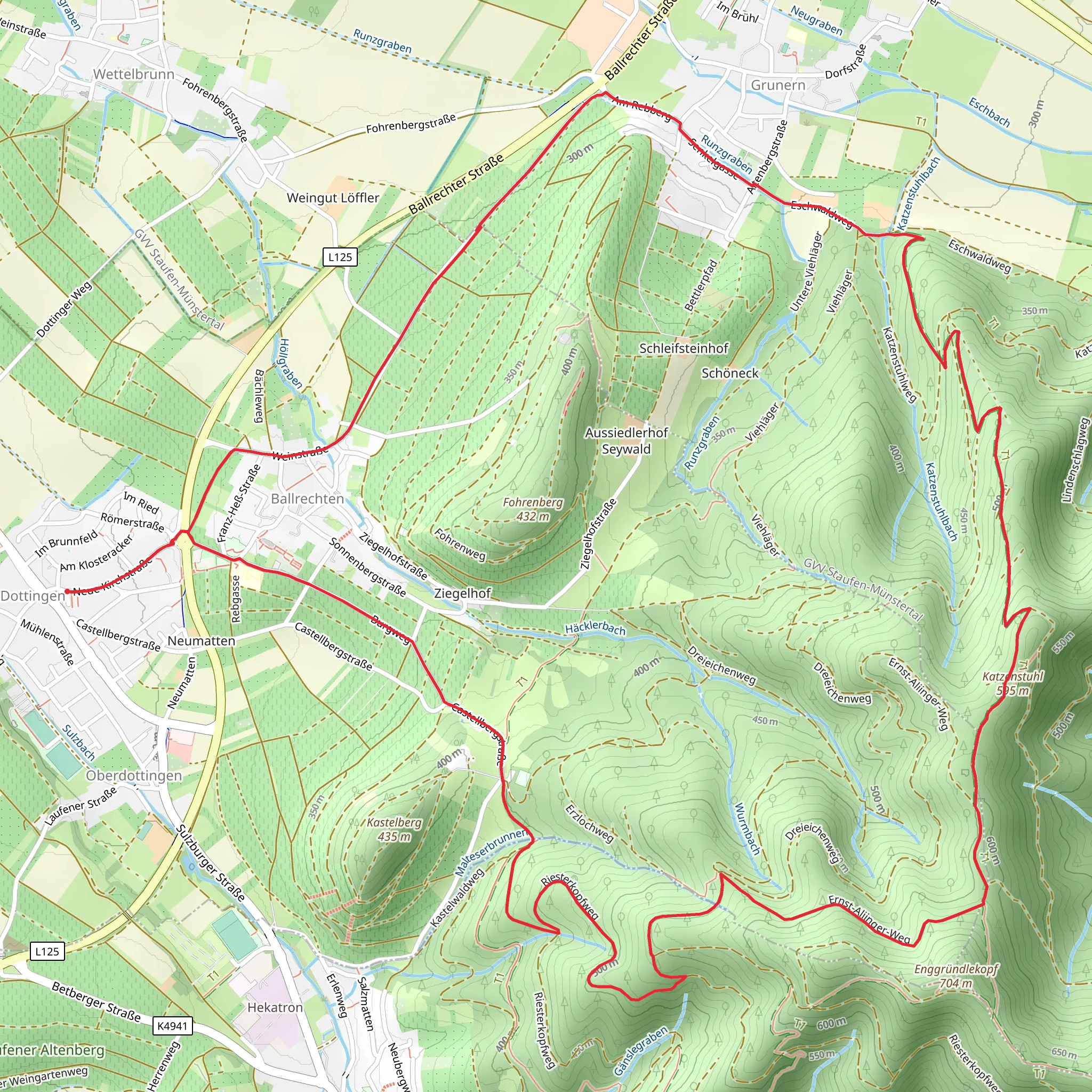Klosterwald, Katzenstuhl and Ballrechten Loop mobile static map