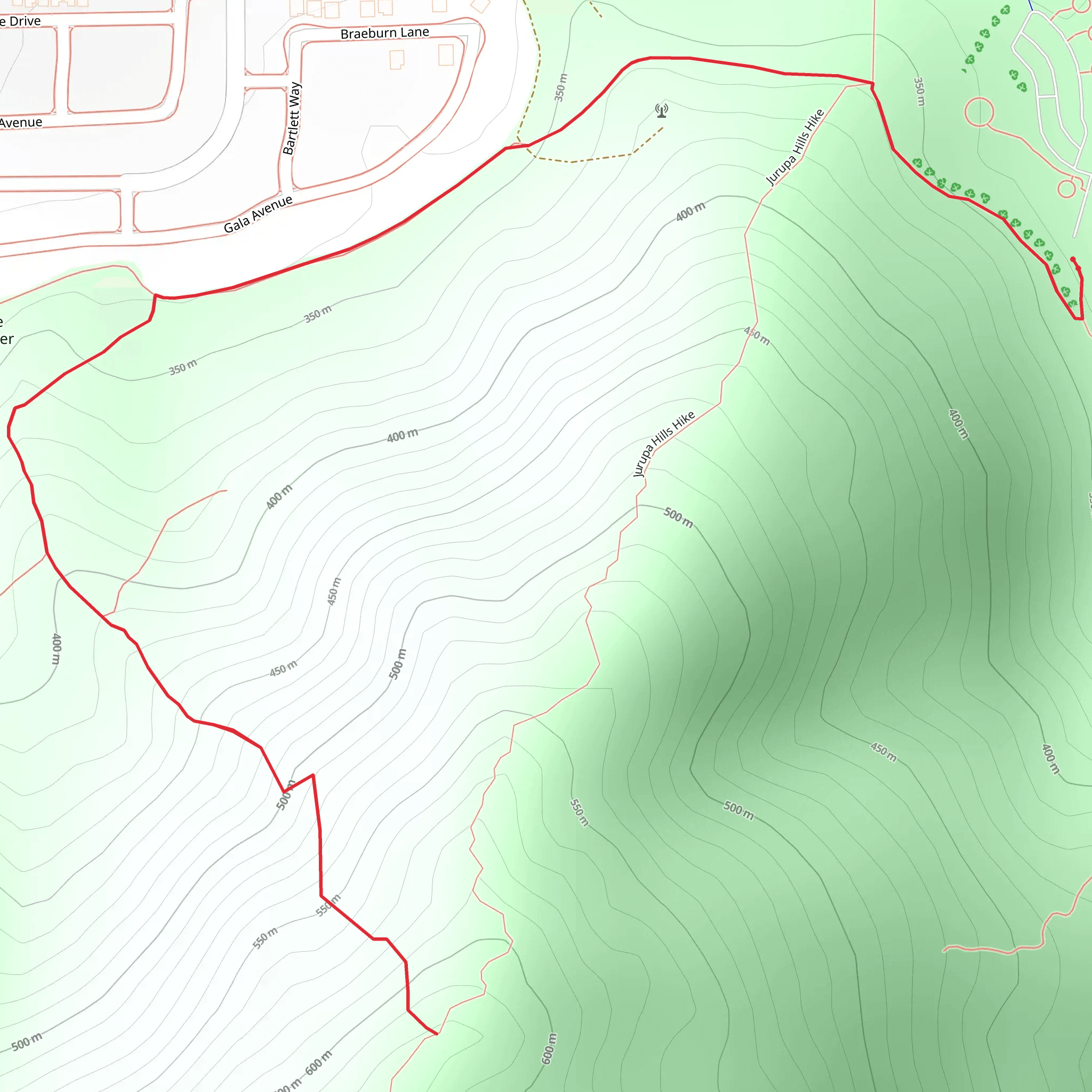 Mount Jurupa Ridge mobile static map