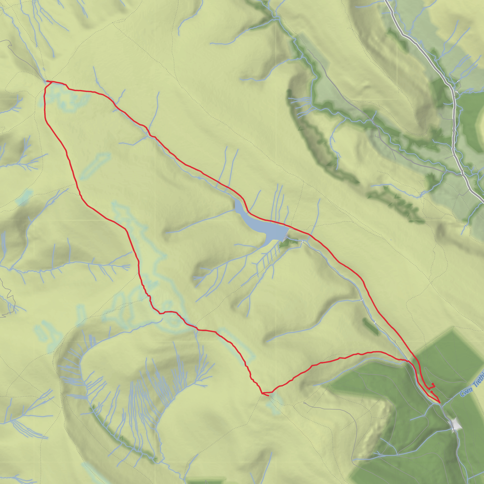 Mynydd Du forest mobile static map