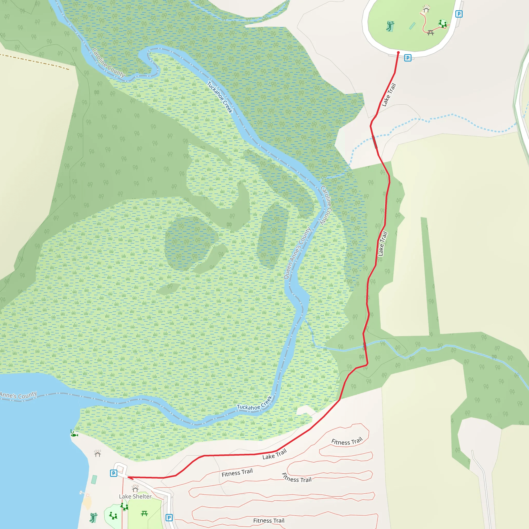 Recreation Lake One Trail mobile static map
