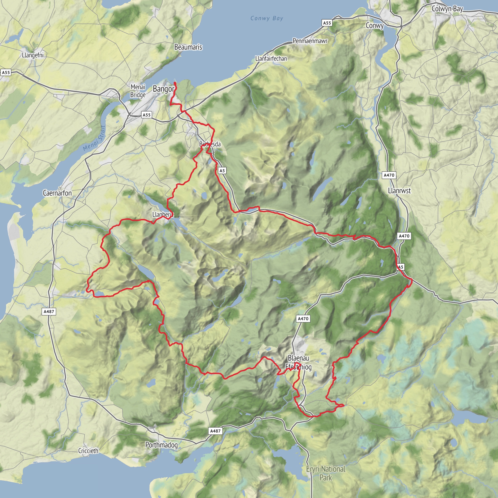 Snowdonia Slate Trail mobile static map