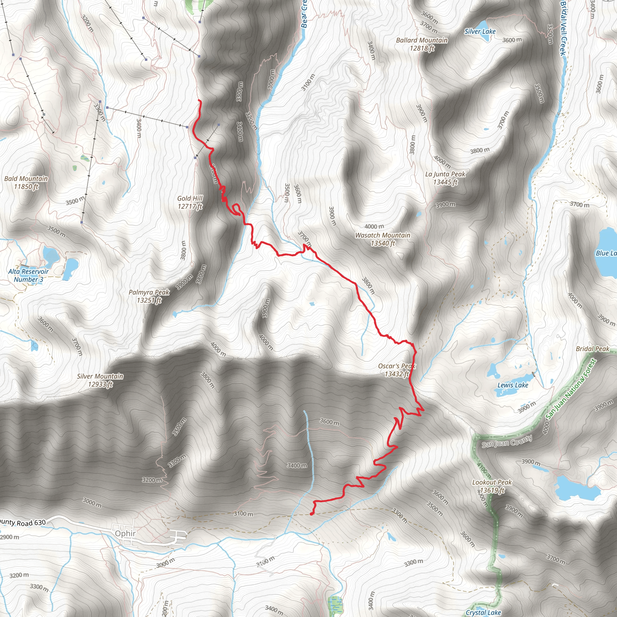 Wasatch Connection via Blixt Trail mobile static map