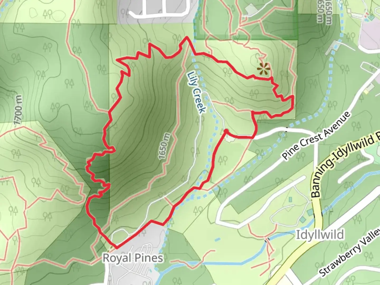 An image depicting the trail Perimeter and Hillside Loop Trail and its surrounding area.