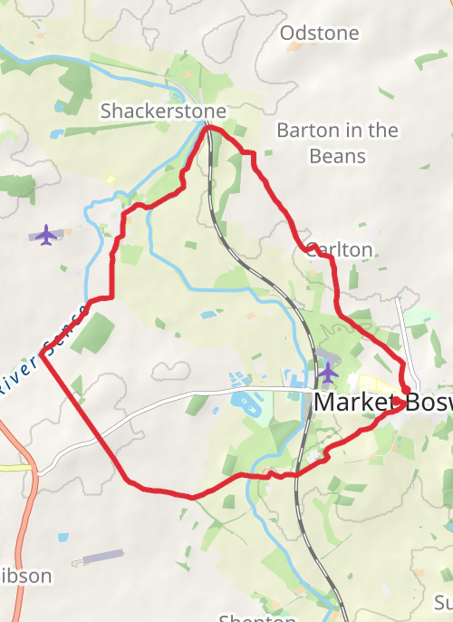 Hinckley and Bosworth Walking mobile static map
