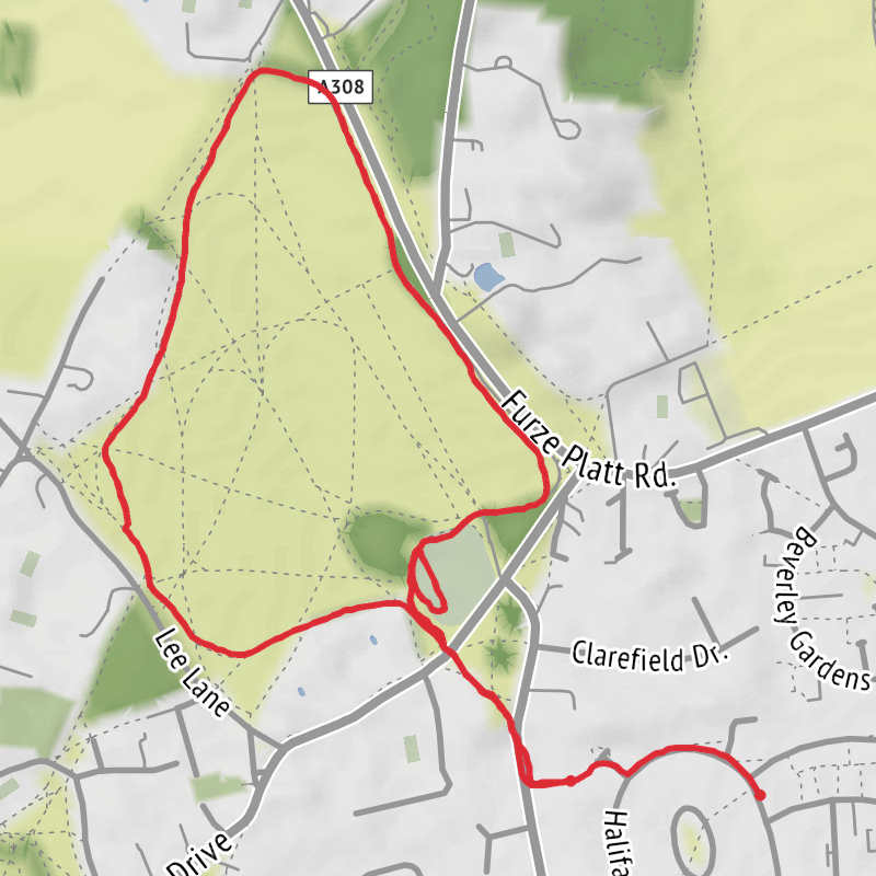 A map preview of the recording Windsor and Maidenhead - C25K W4.