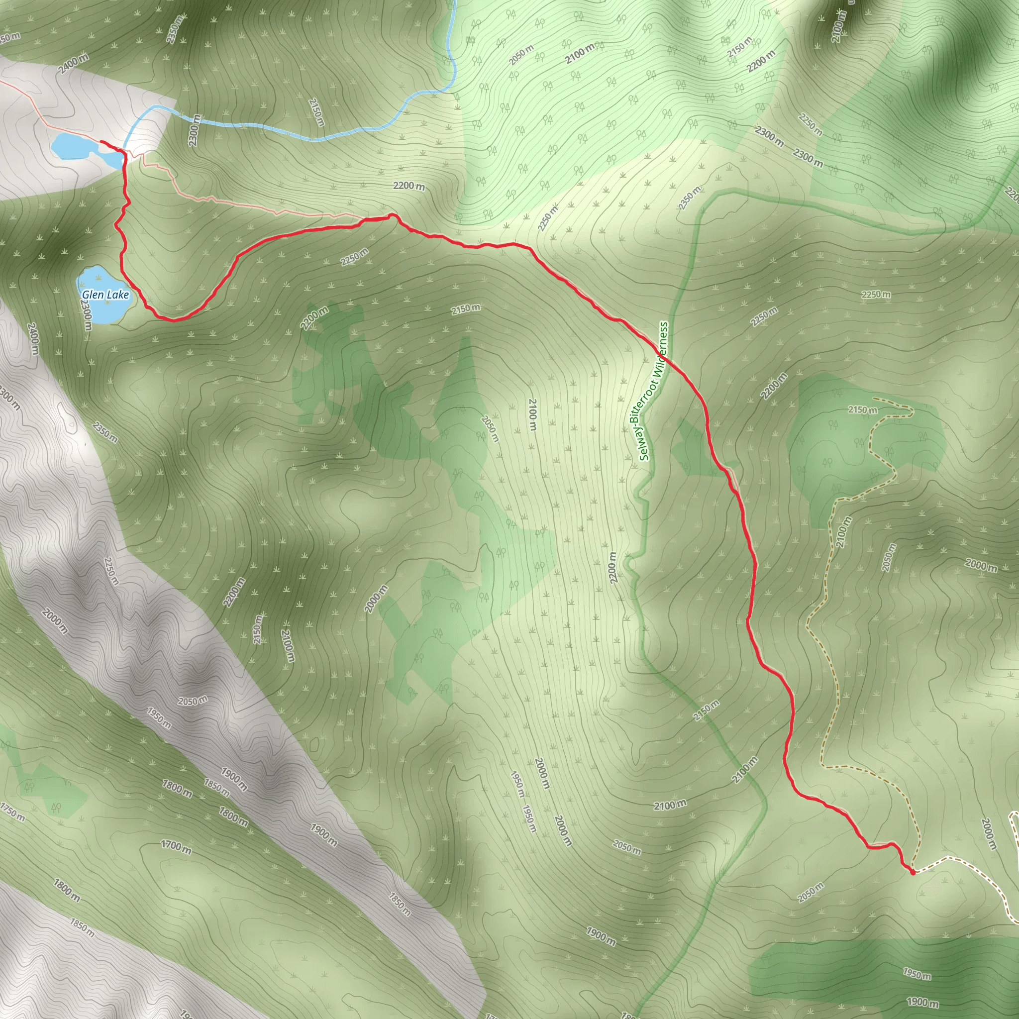 Glen Lake Trail mobile static map