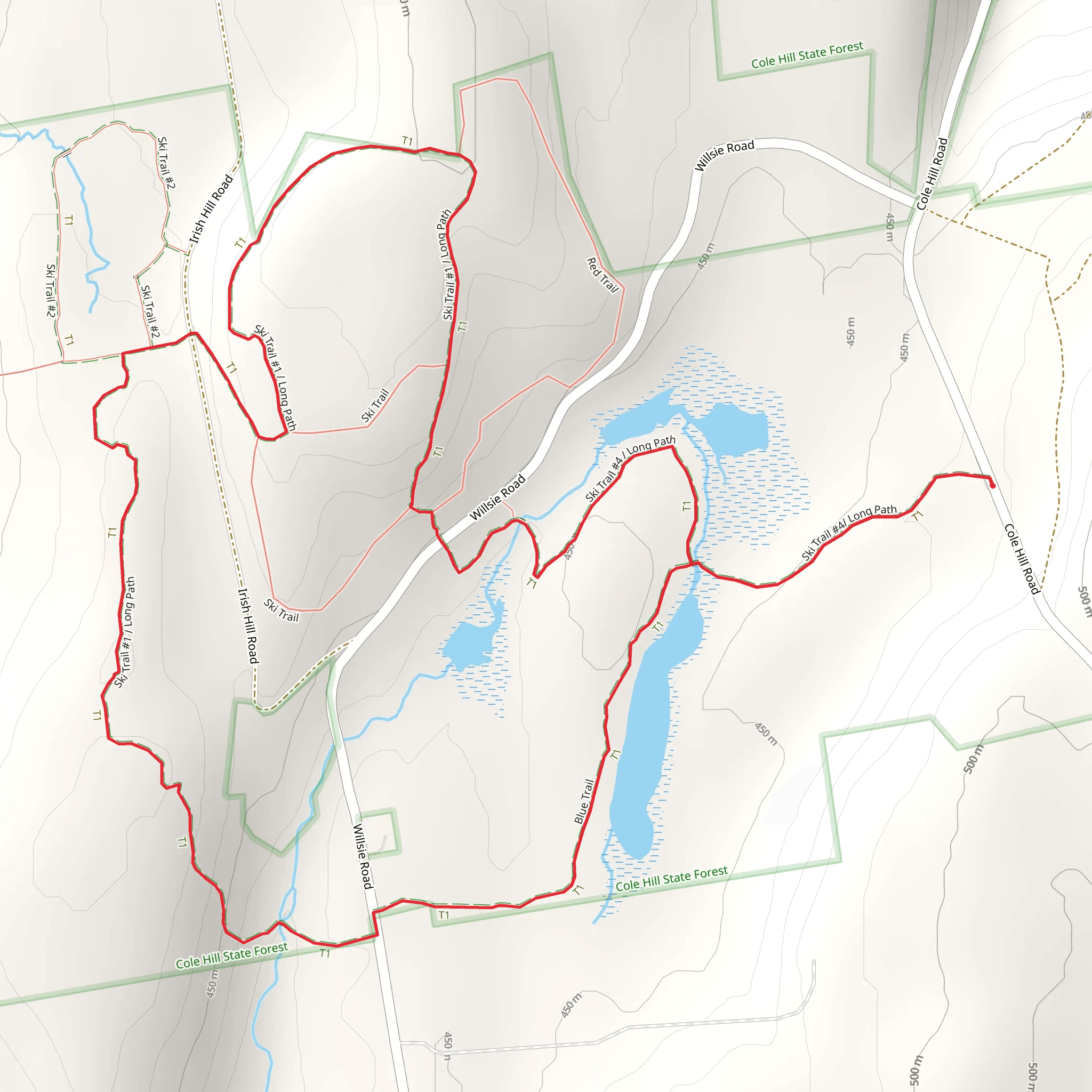 Cole Hill Road Loop via Long Path mobile static map