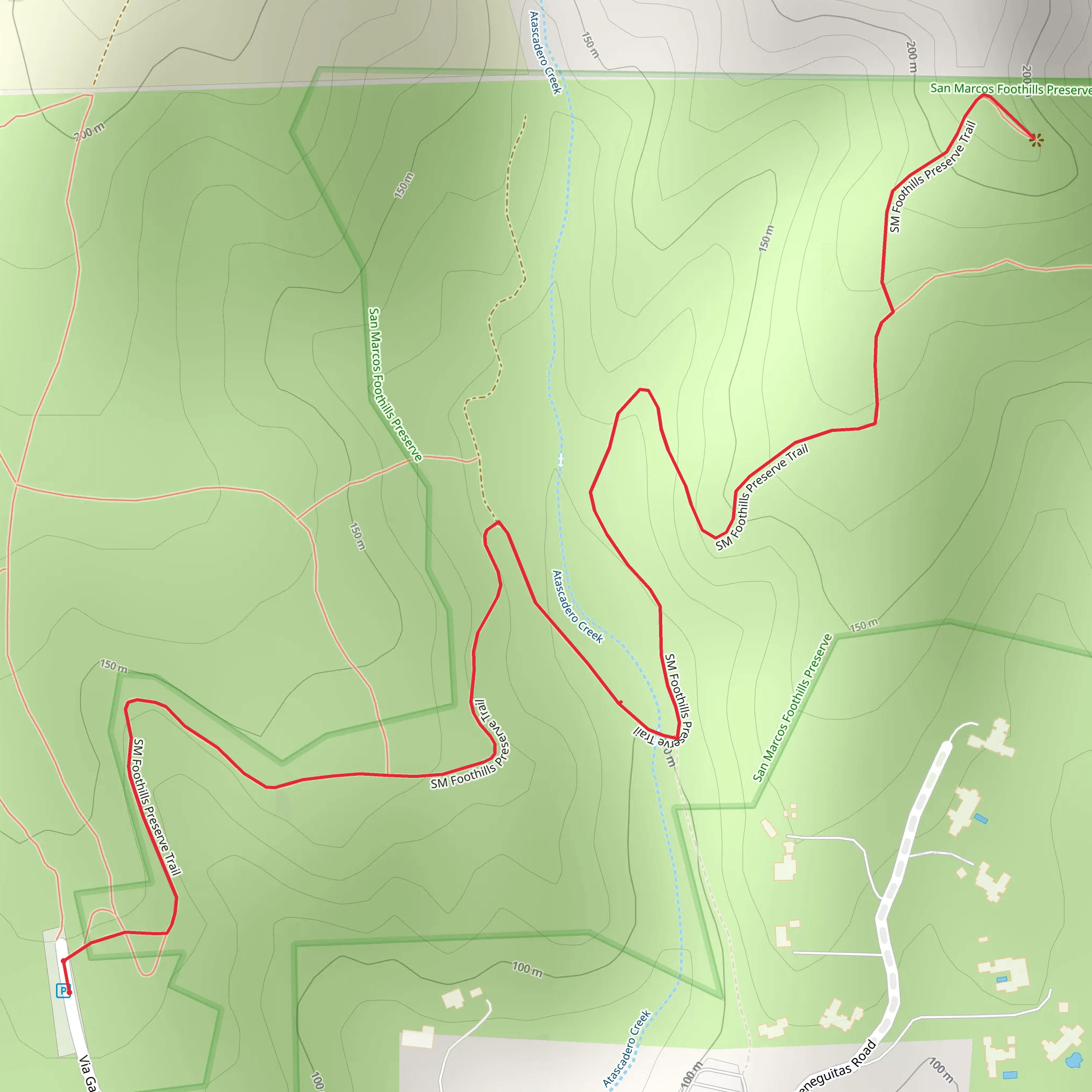 Cieneguitas Creek Overlook mobile static map