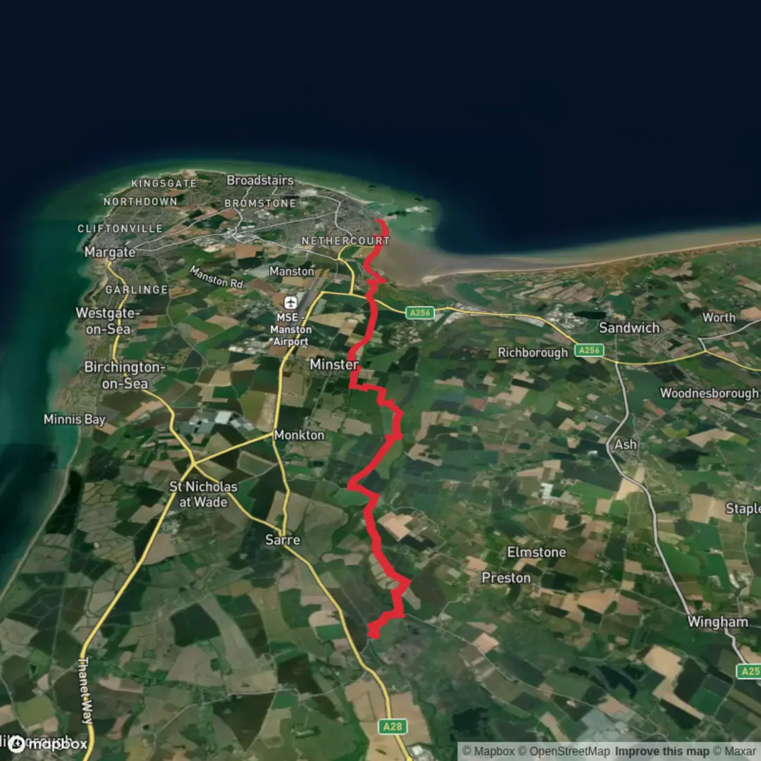 An image depicting the trail Ferry Grove to Ramsgate and its surrounding area.