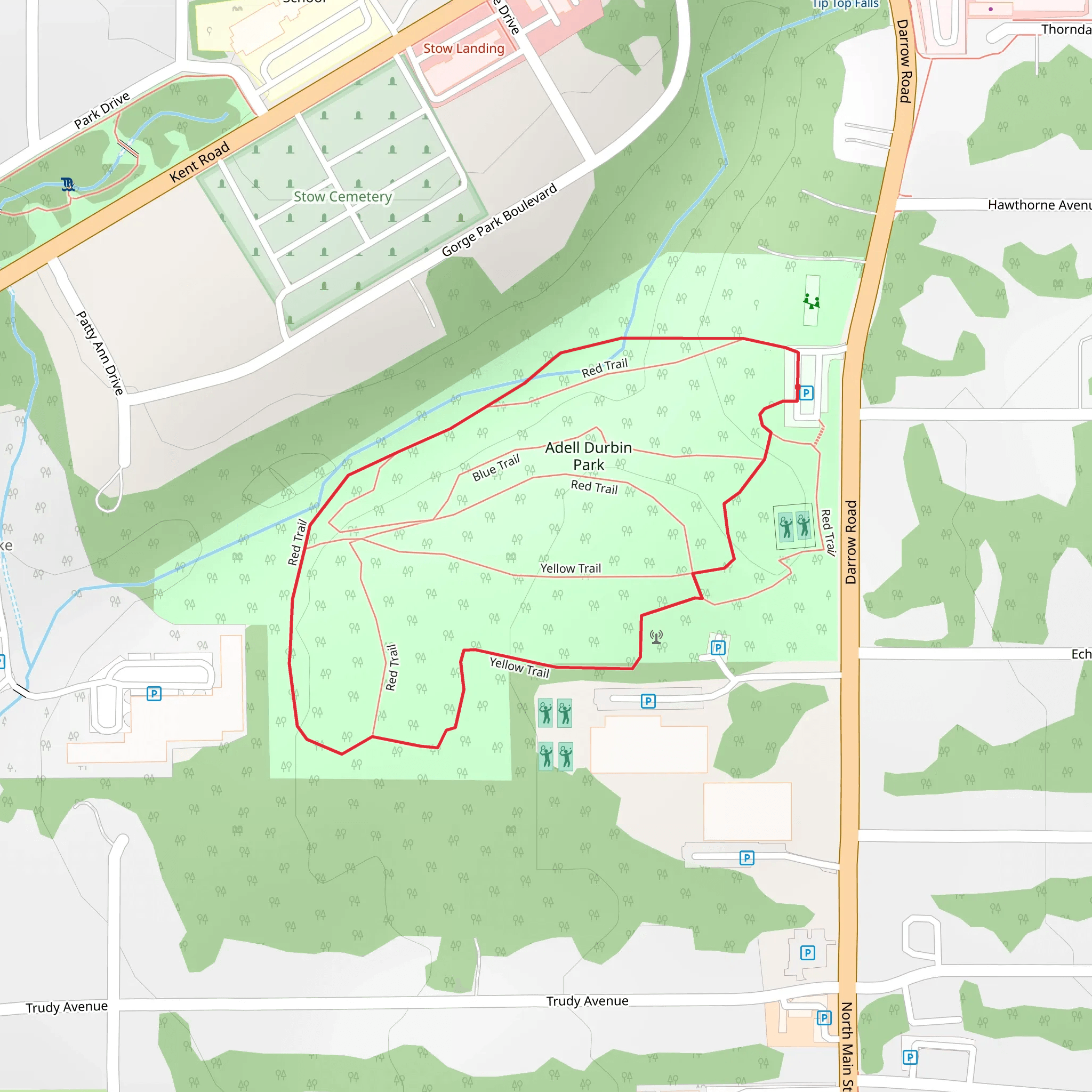 Adell Durbin Park Loop mobile static map